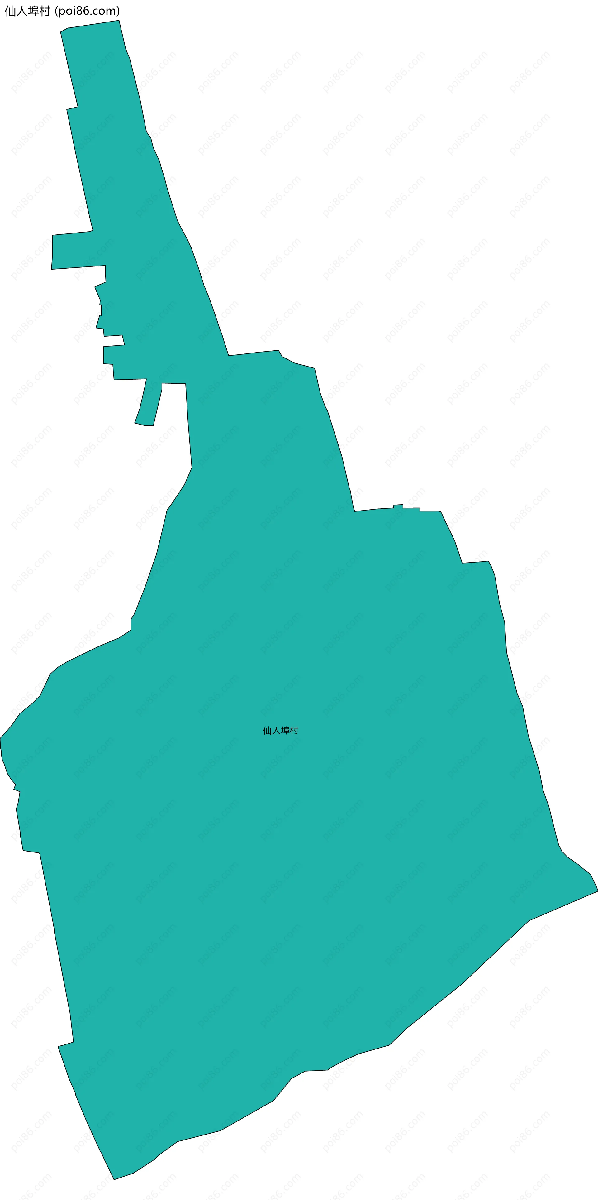 仙人埠村边界地图