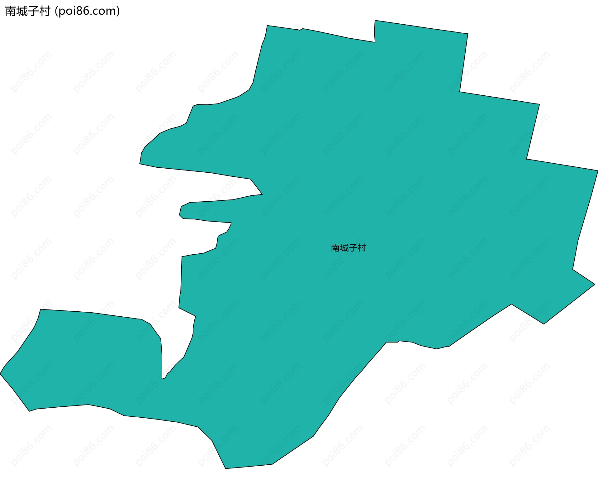 南城子村边界地图