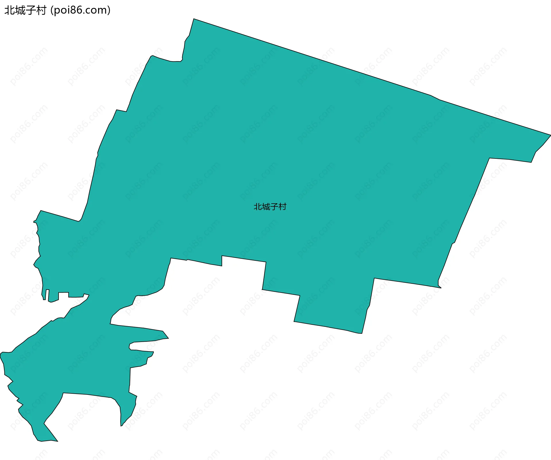 北城子村边界地图