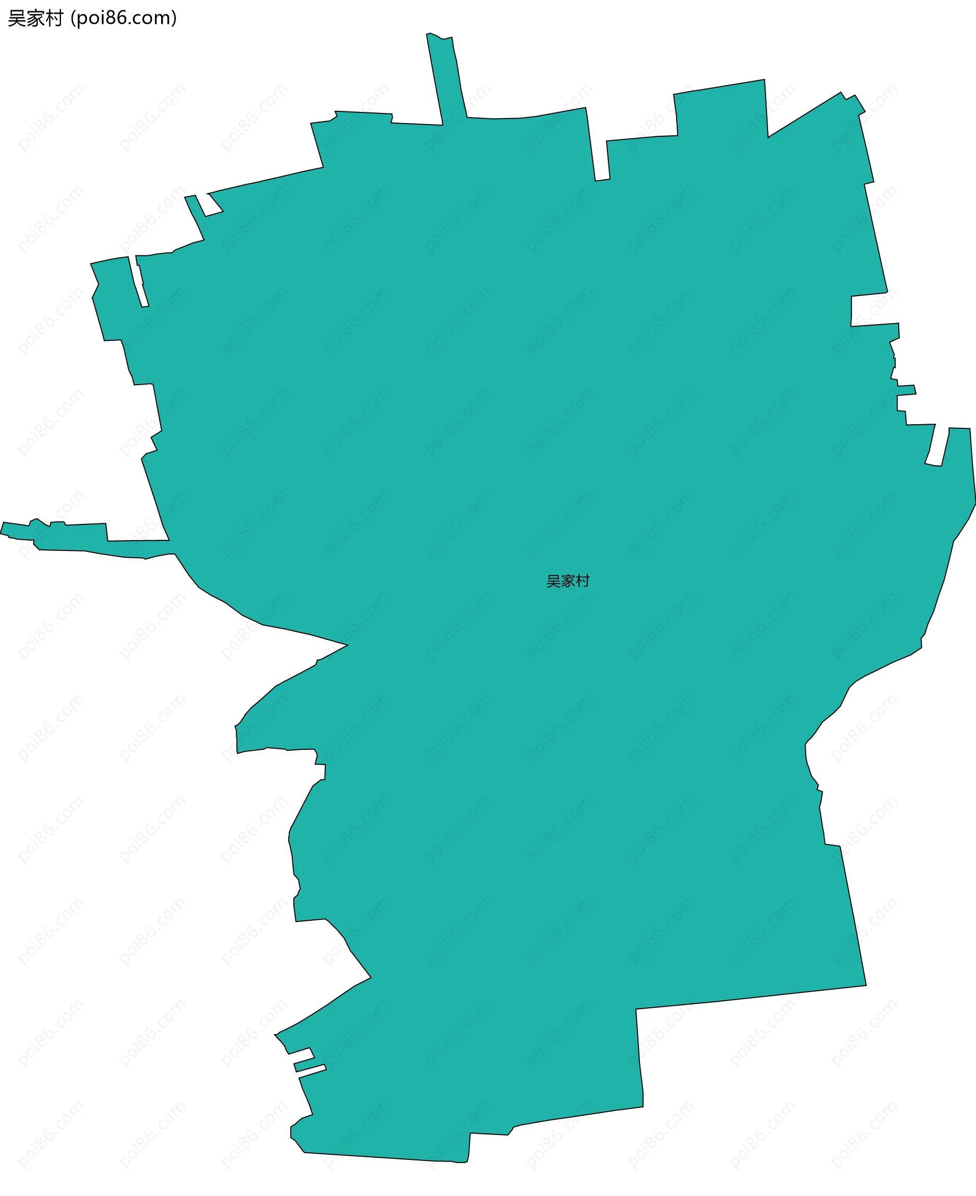 吴家村边界地图