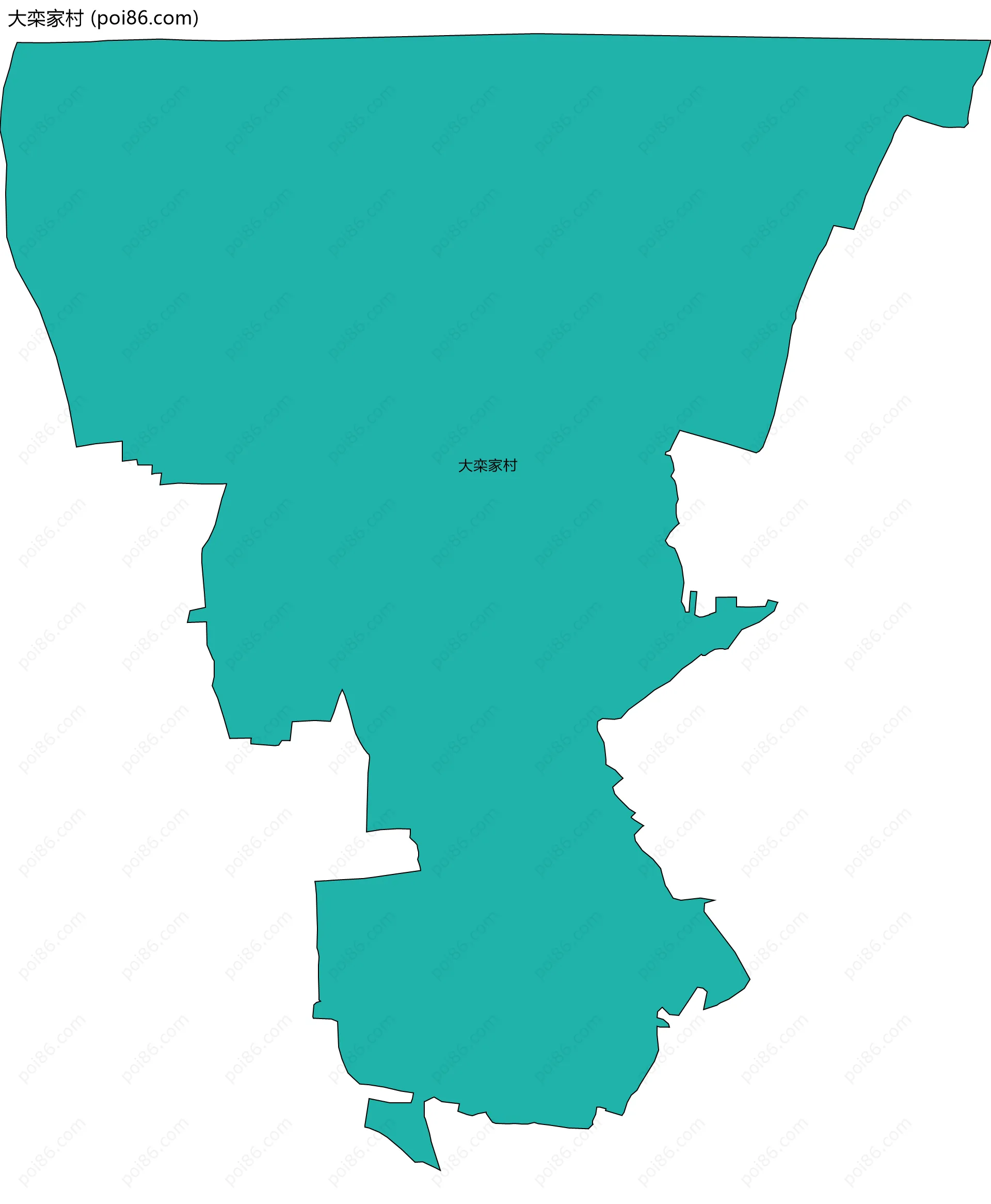 大栾家村边界地图