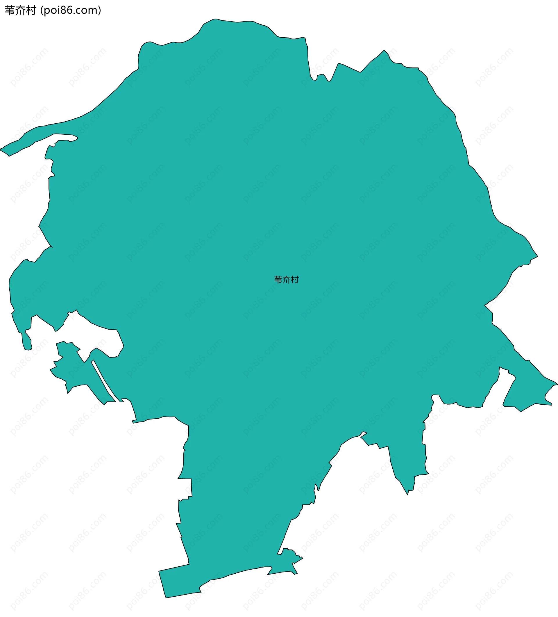 苇夼村边界地图