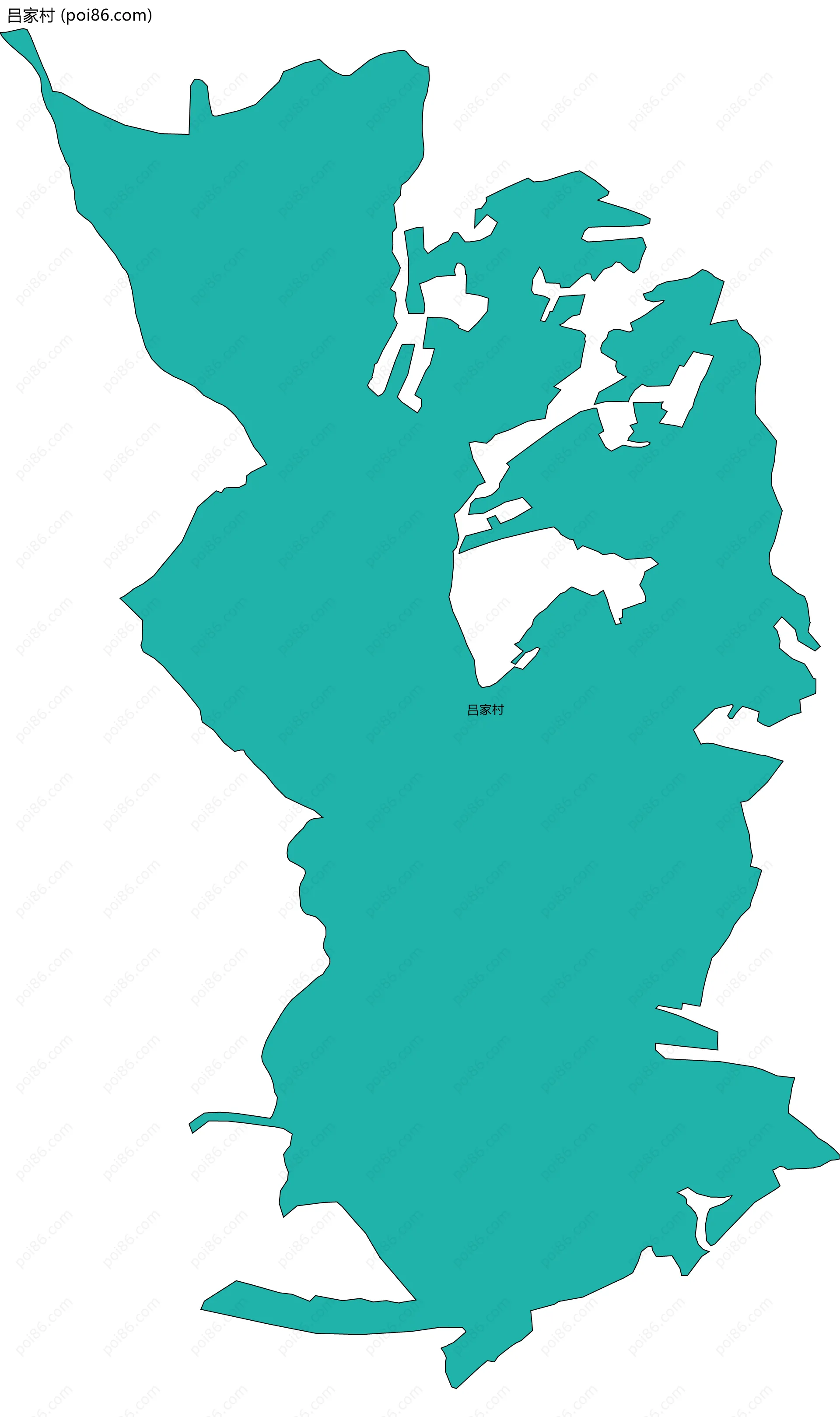 吕家村边界地图