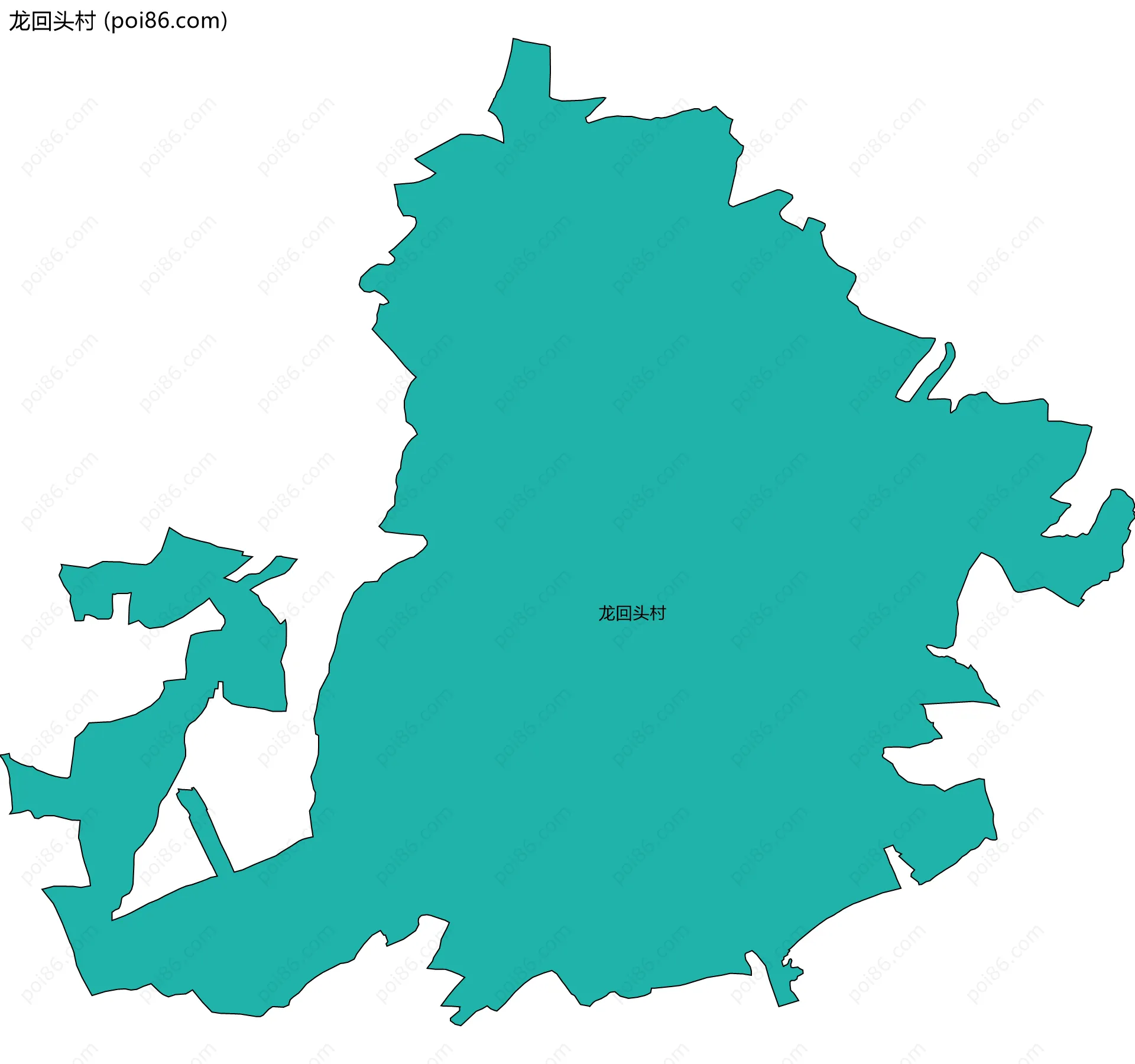 龙回头村边界地图