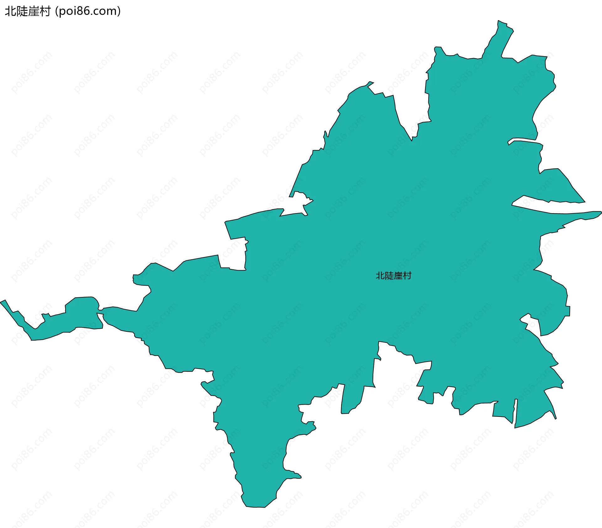 北陡崖村边界地图