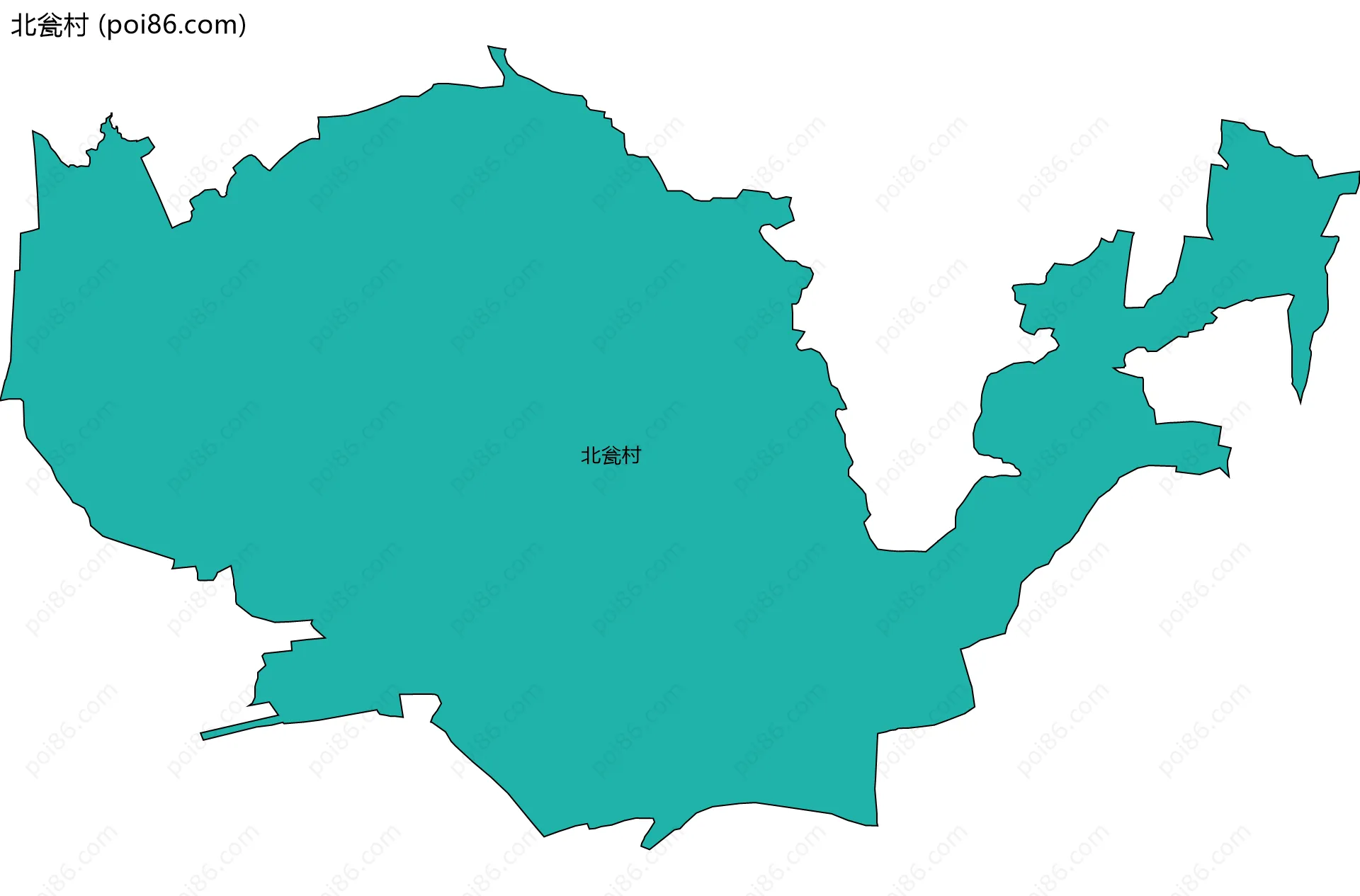 北瓮村边界地图