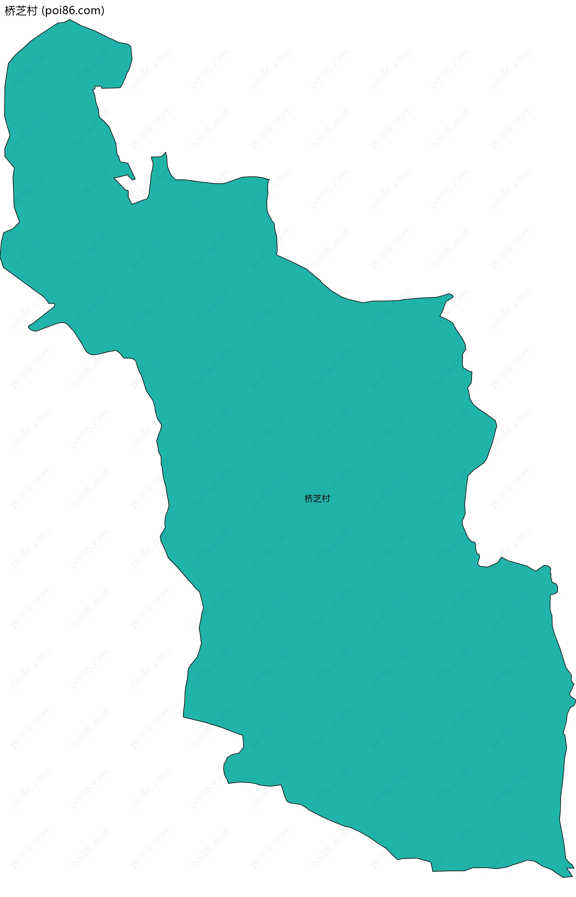 桥芝村边界地图