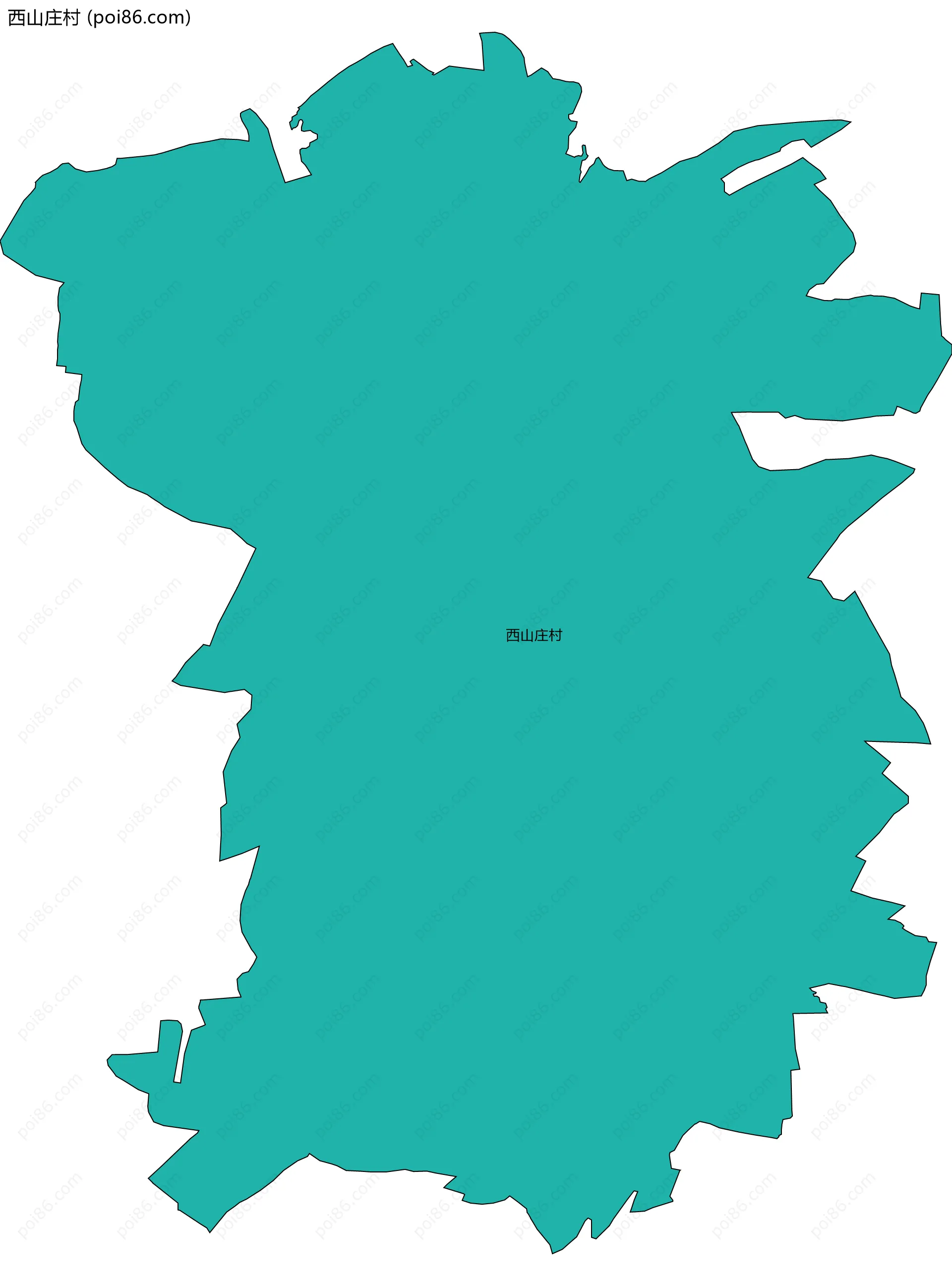 西山庄村边界地图