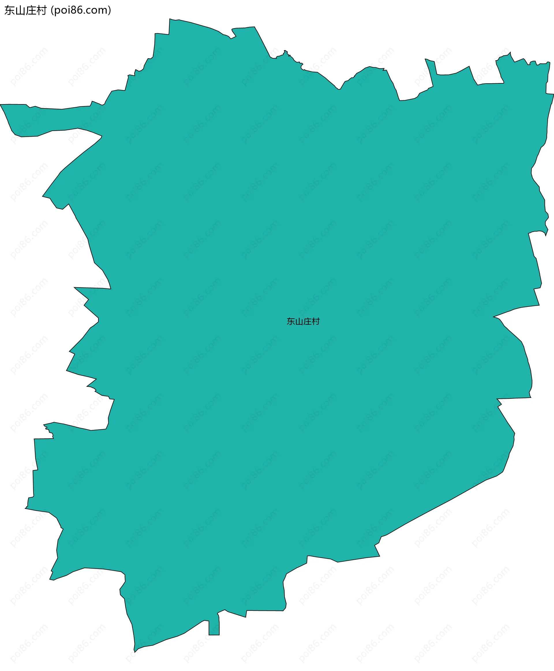 东山庄村边界地图