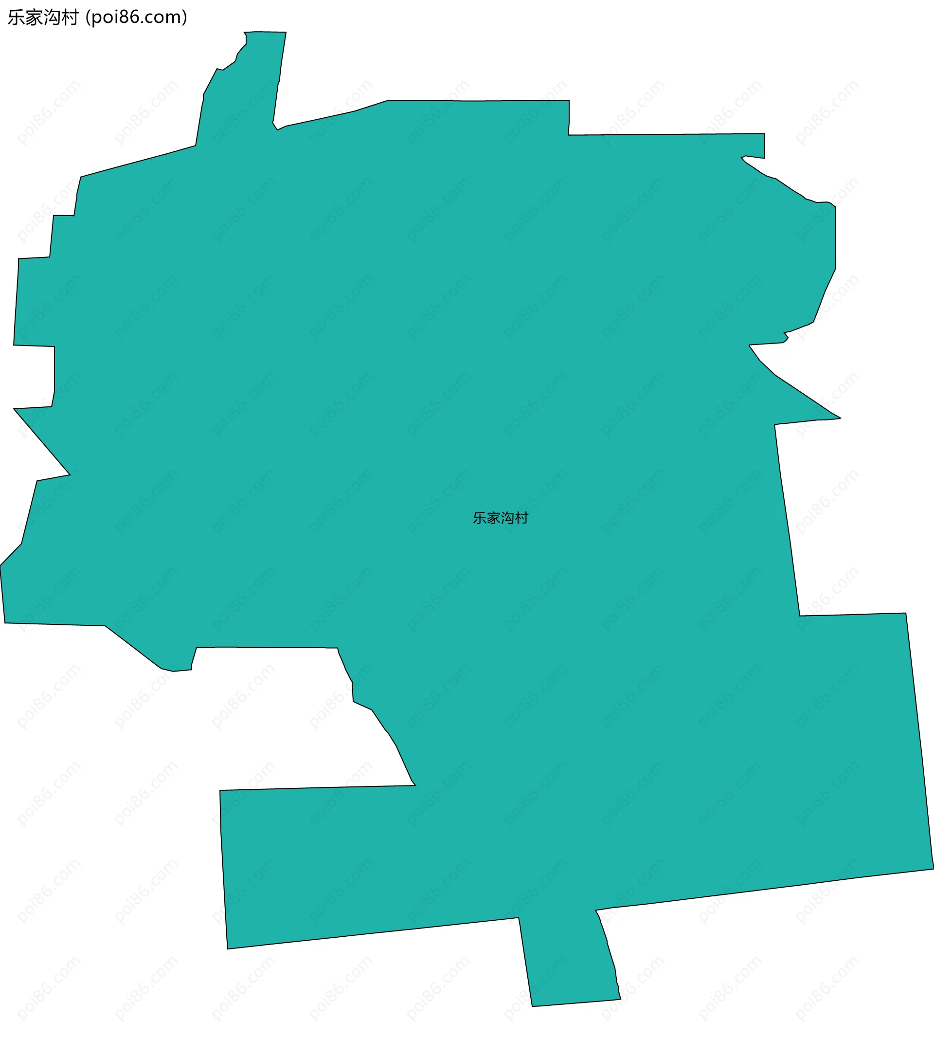 乐家沟村边界地图