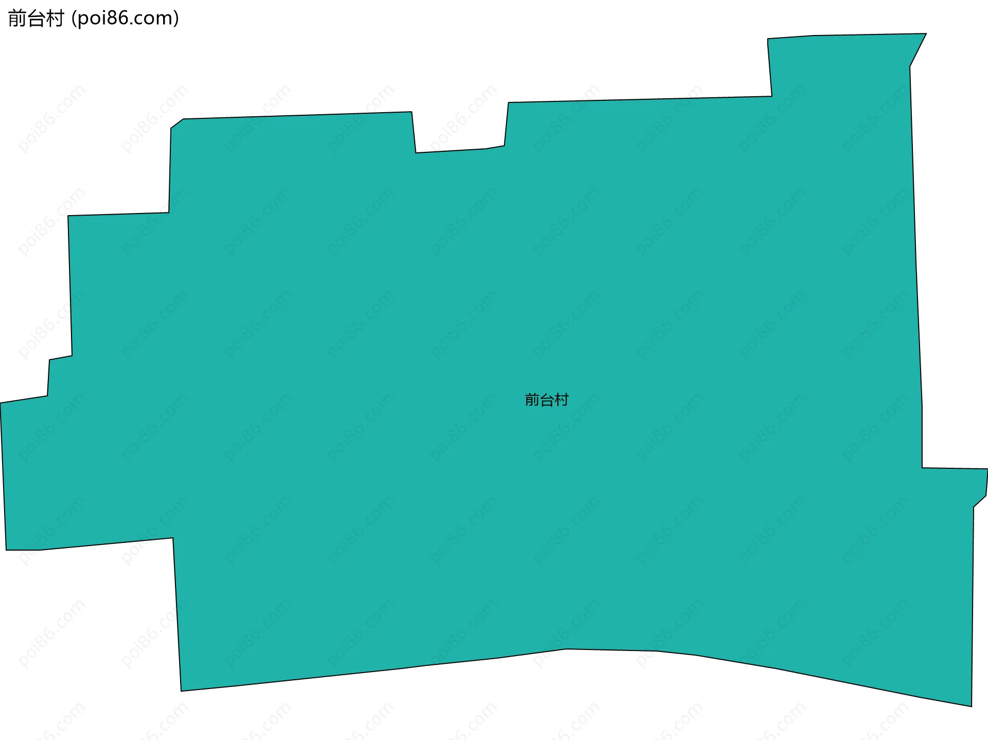 前台村边界地图
