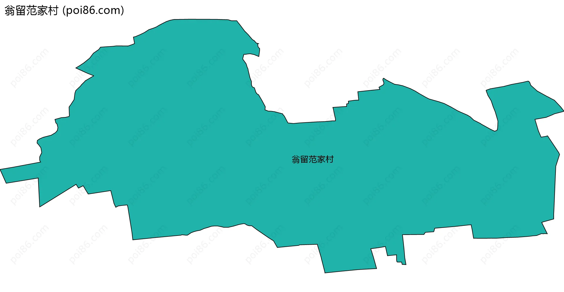 翁留范家村边界地图