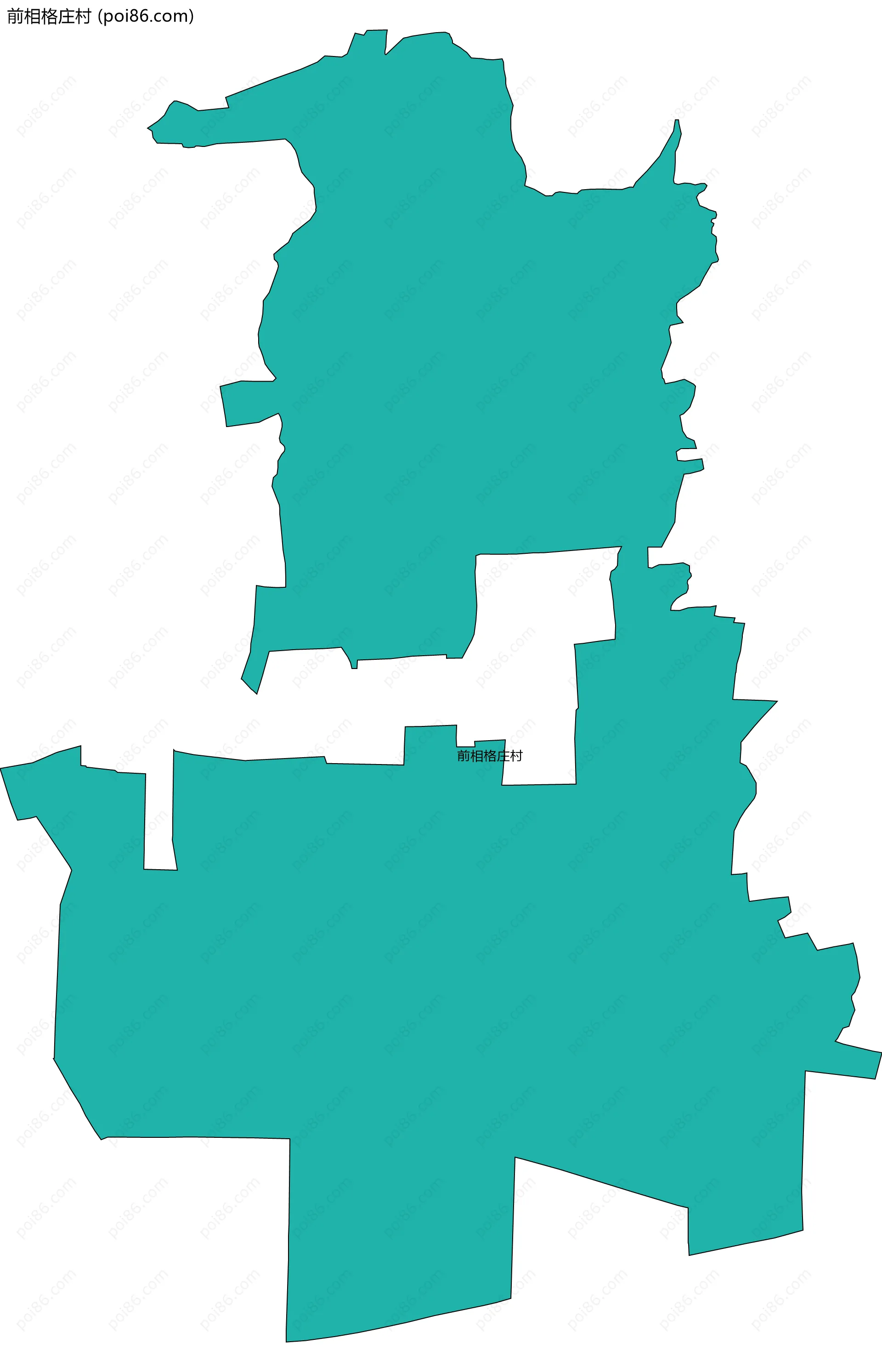 前相格庄村边界地图