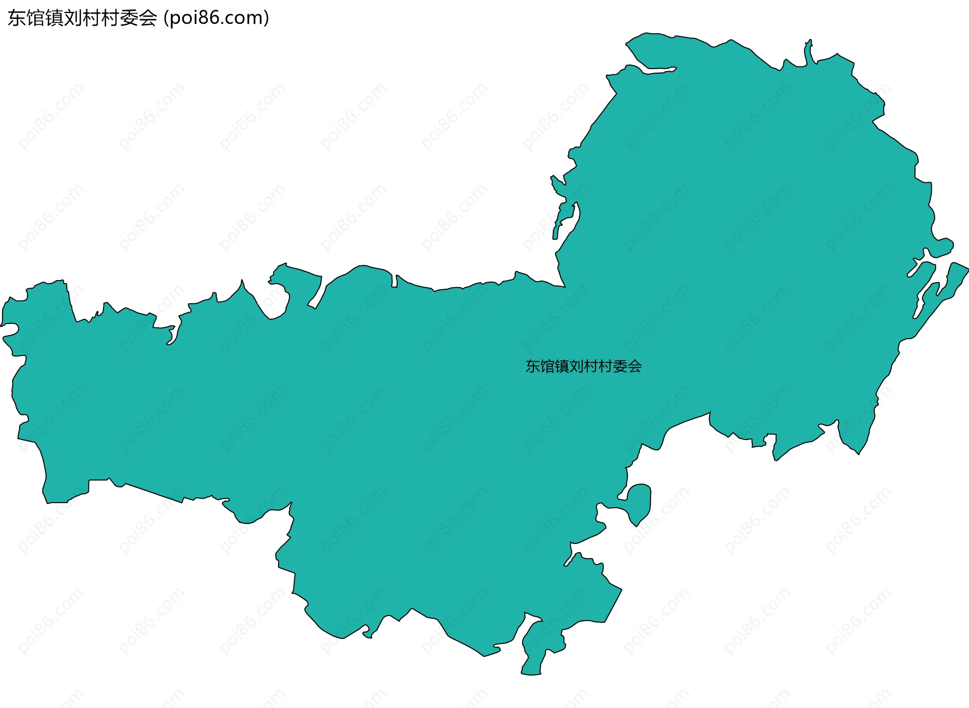 东馆镇刘村村委会边界地图