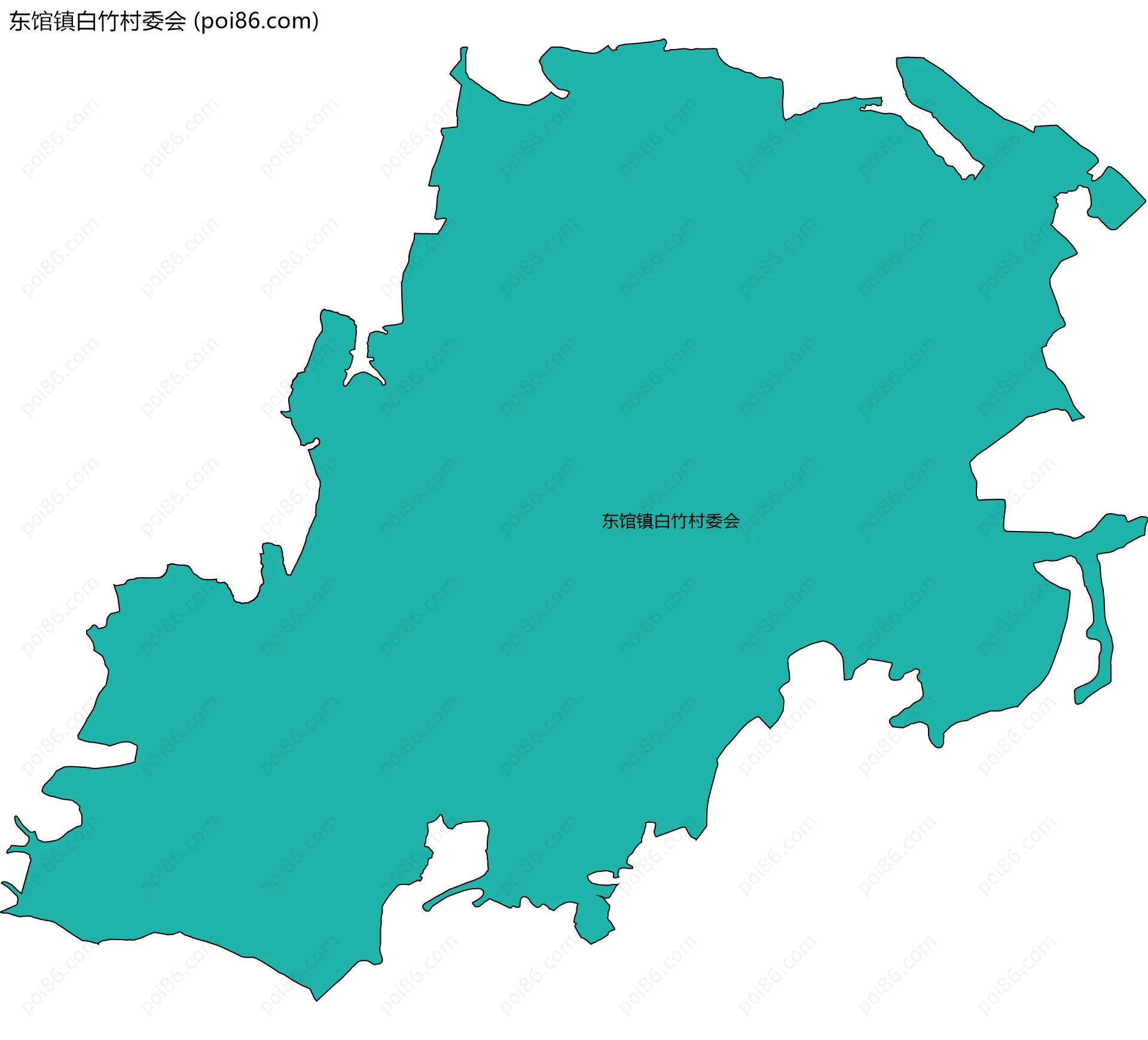 东馆镇白竹村委会边界地图