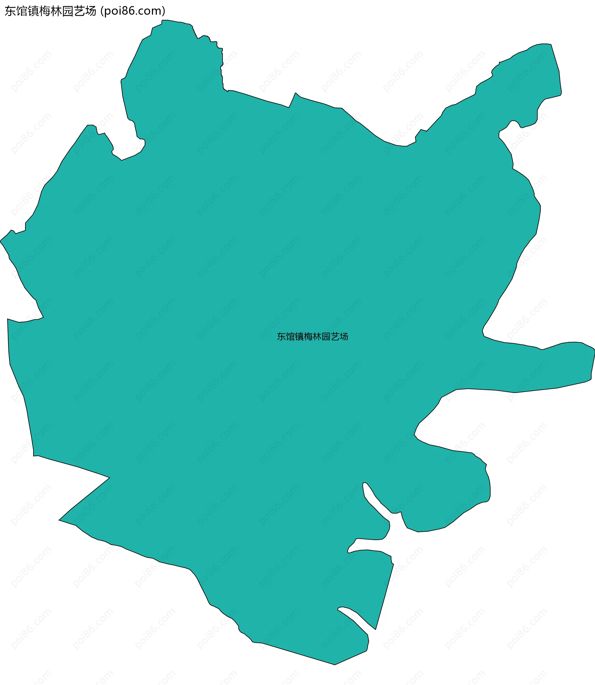 东馆镇梅林园艺场边界地图