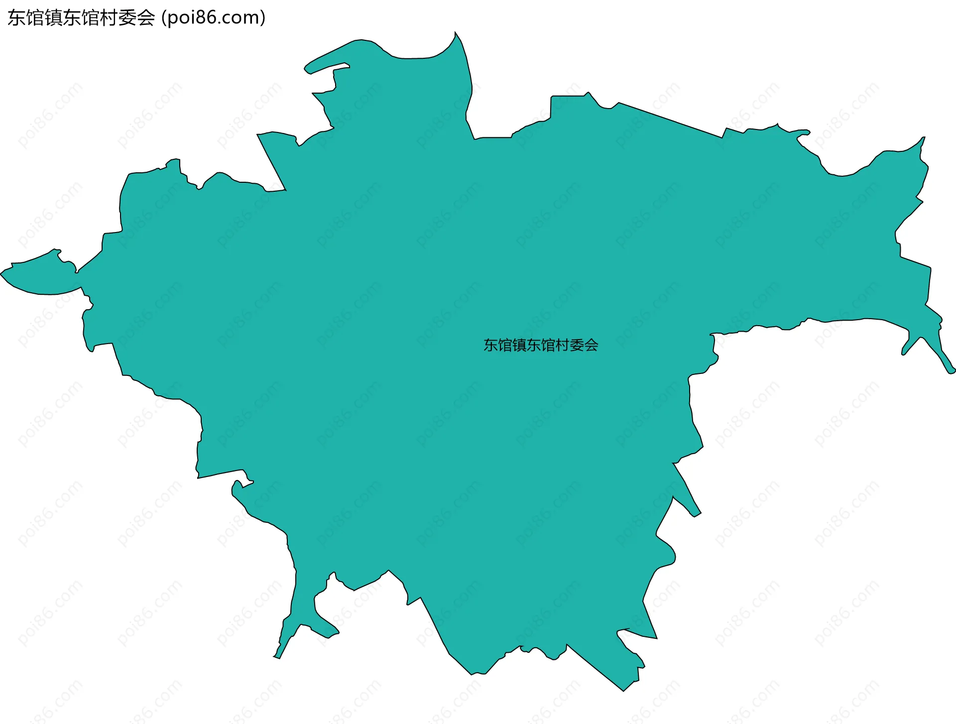 东馆镇东馆村委会边界地图