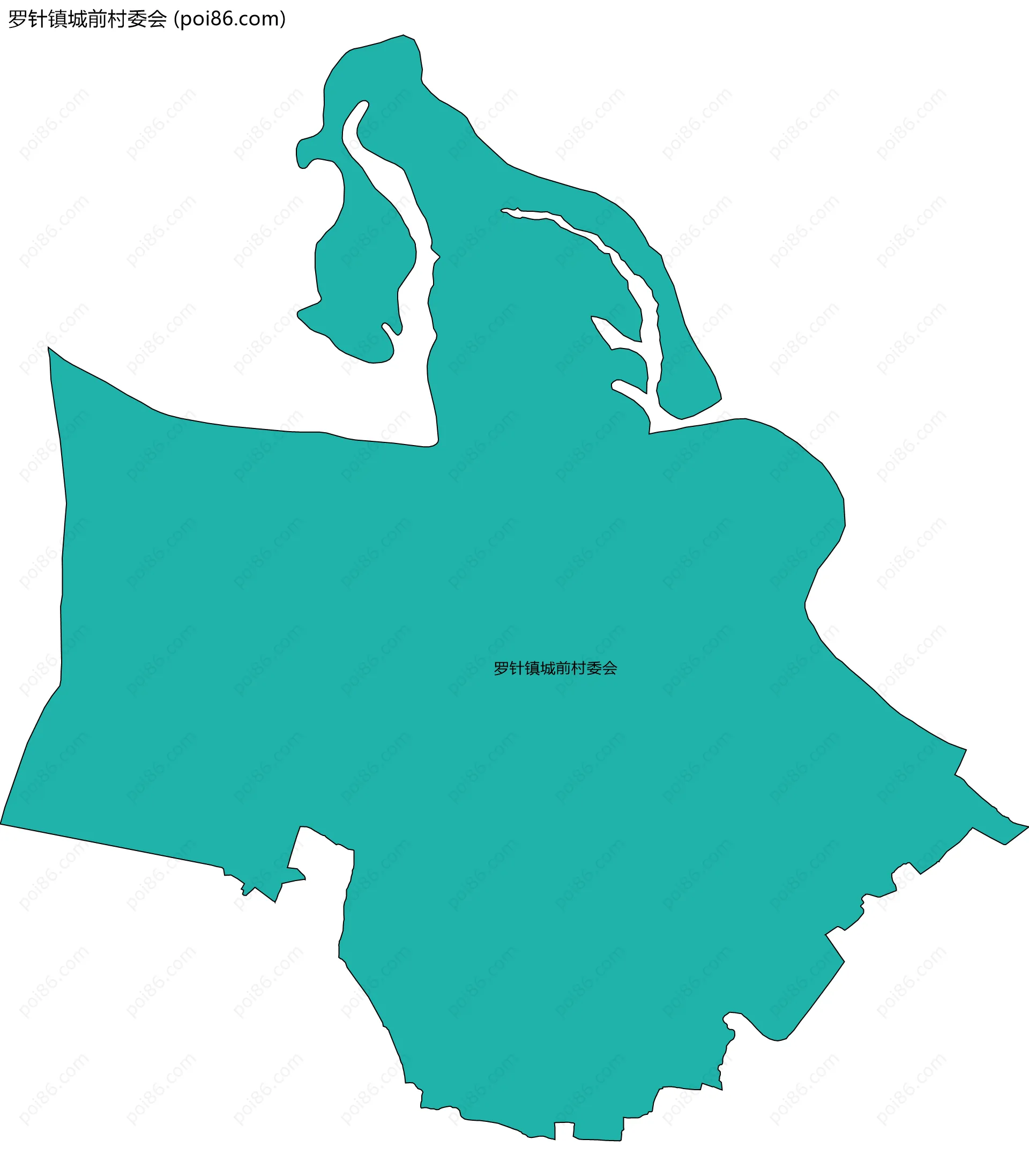 罗针镇城前村委会边界地图