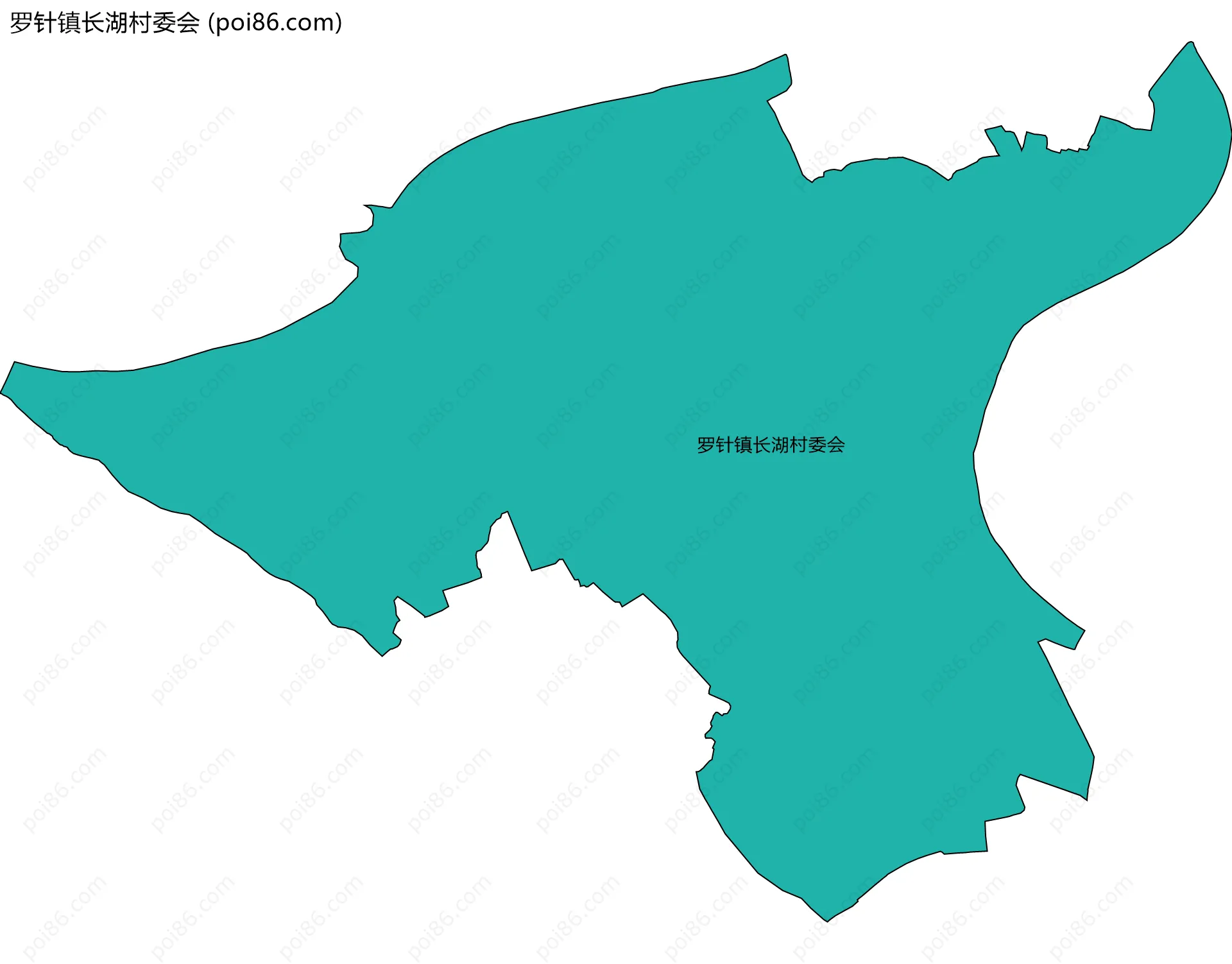 罗针镇长湖村委会边界地图