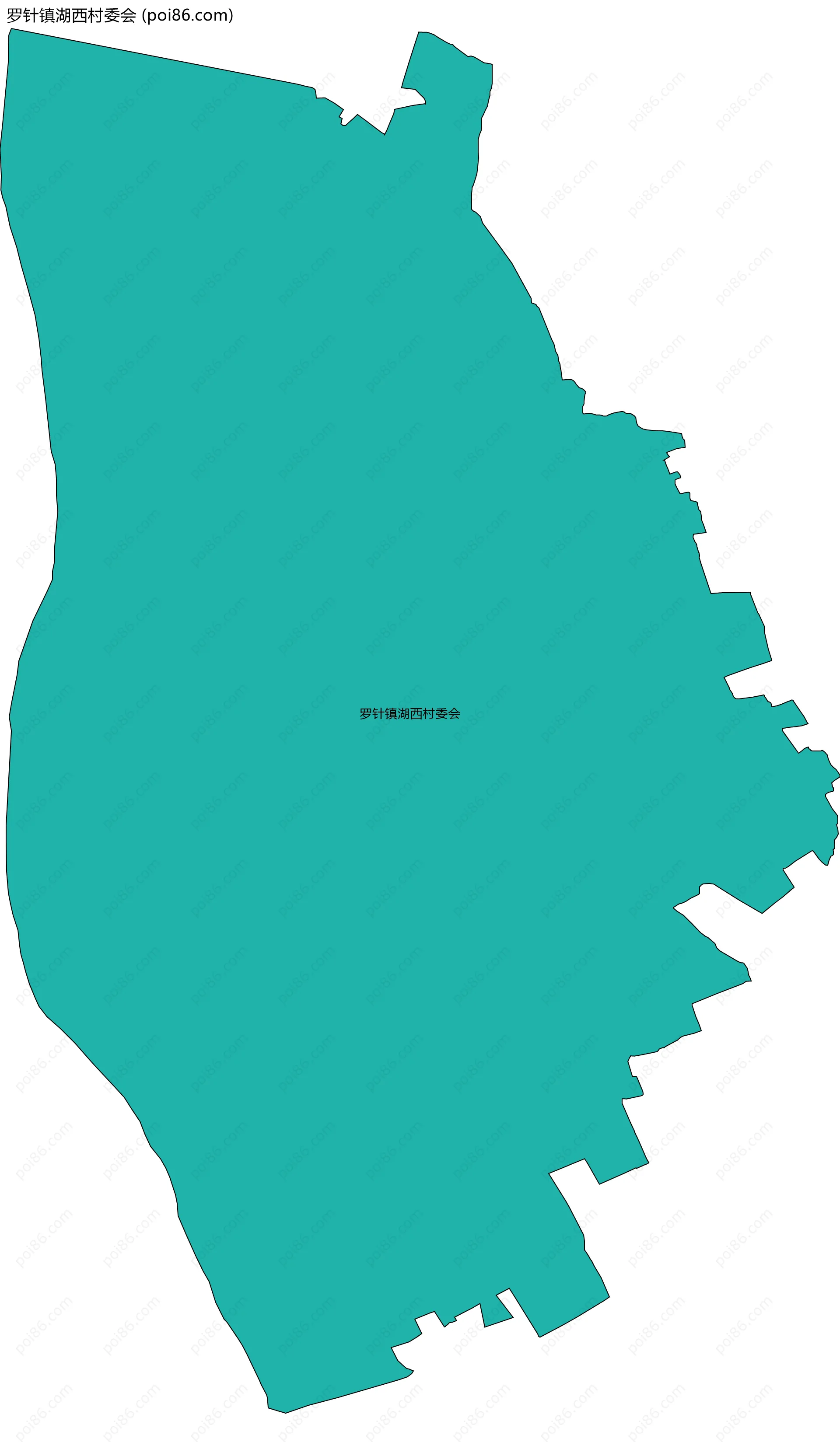 罗针镇湖西村委会边界地图