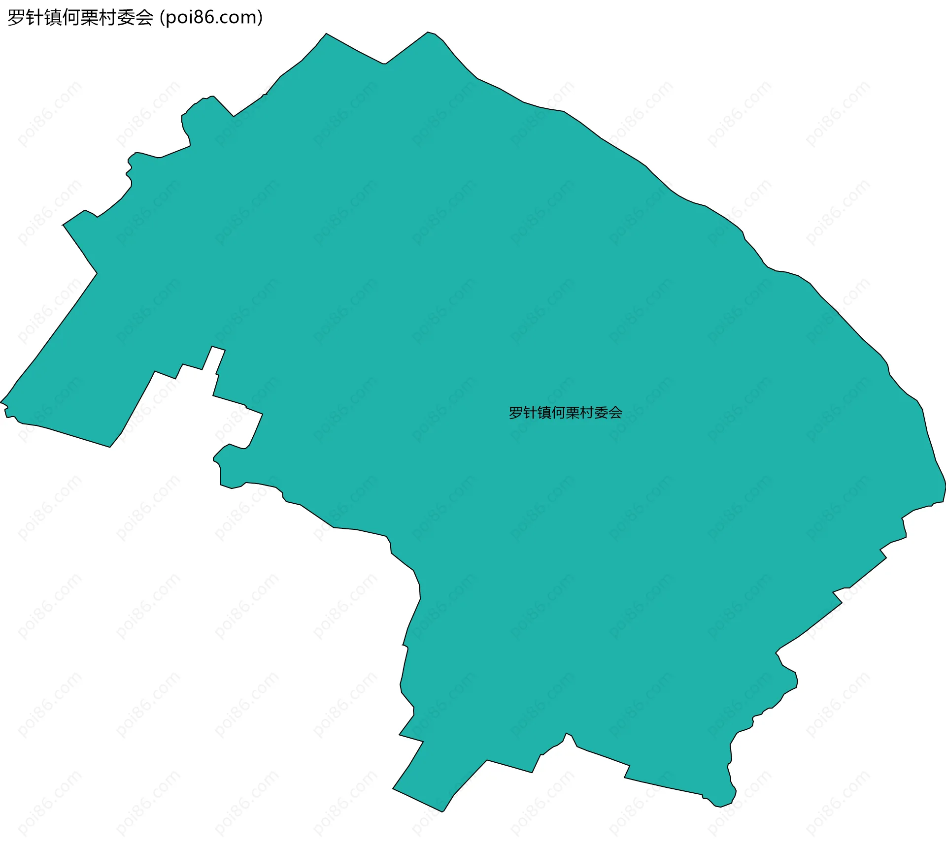 罗针镇何栗村委会边界地图