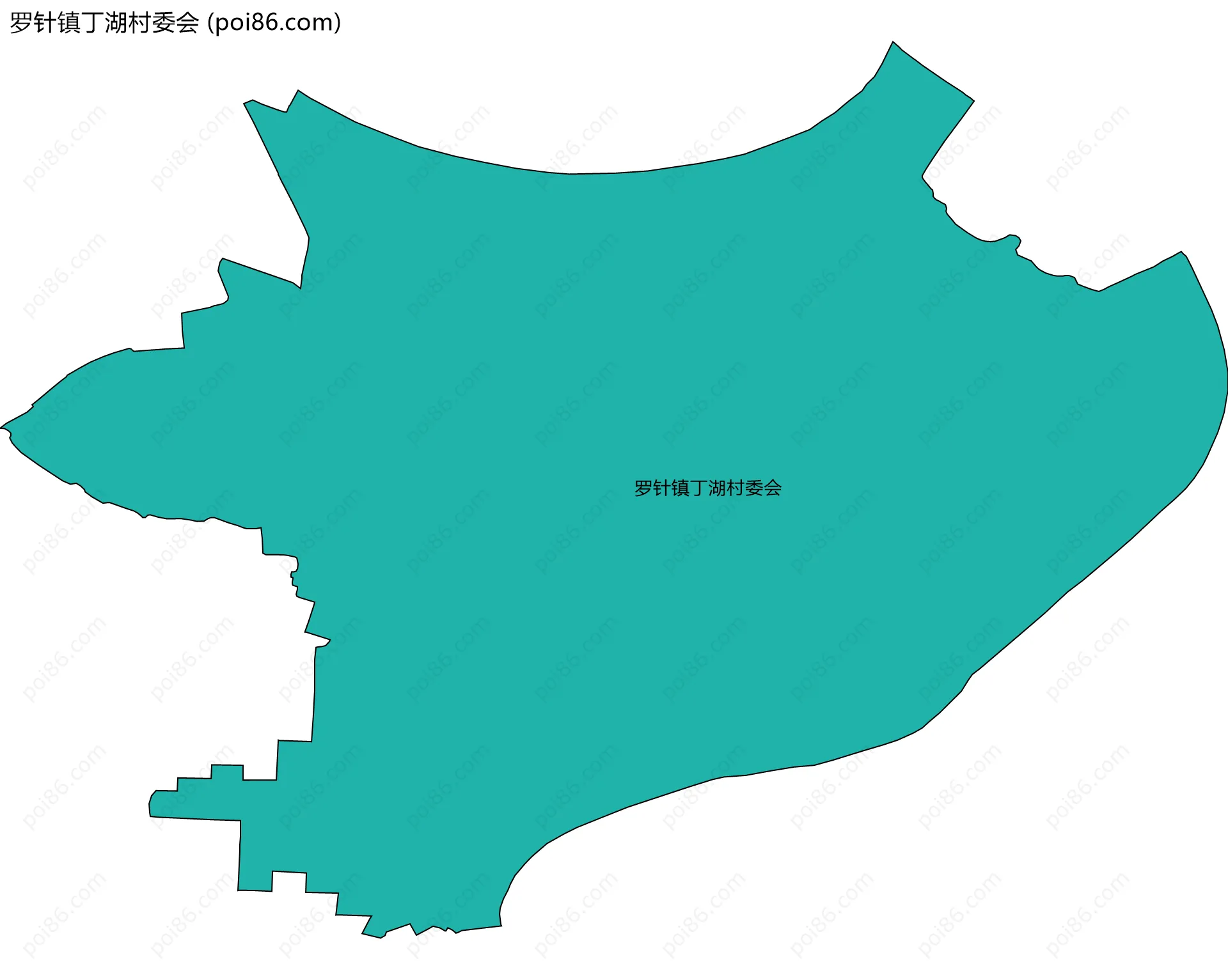 罗针镇丁湖村委会边界地图