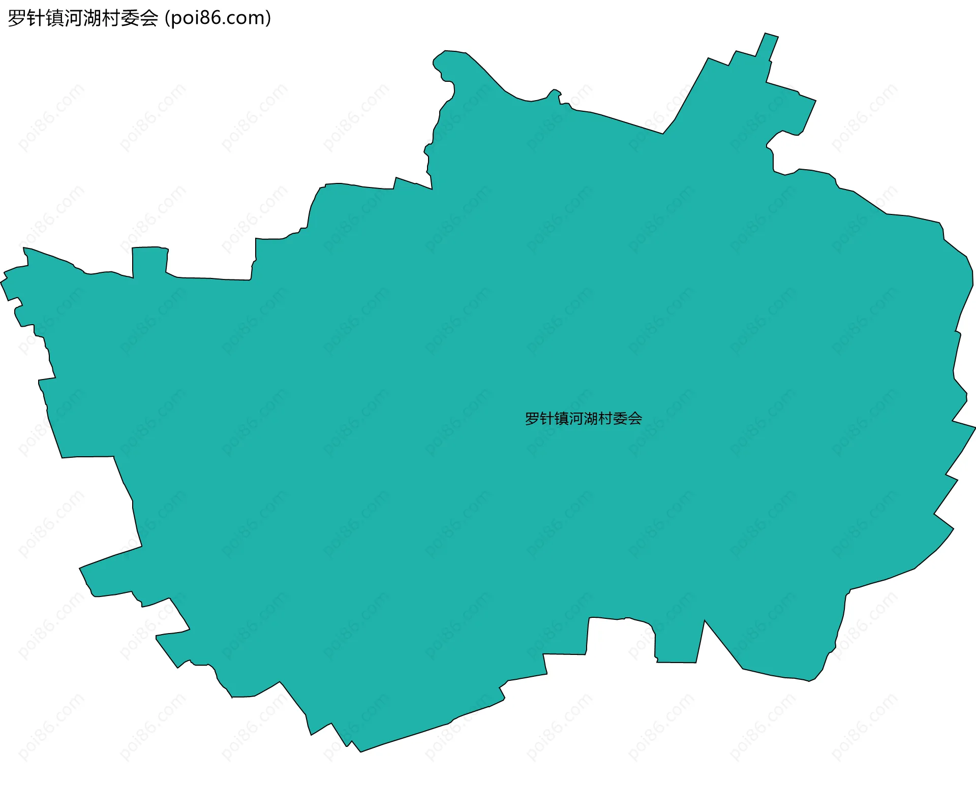 罗针镇河湖村委会边界地图