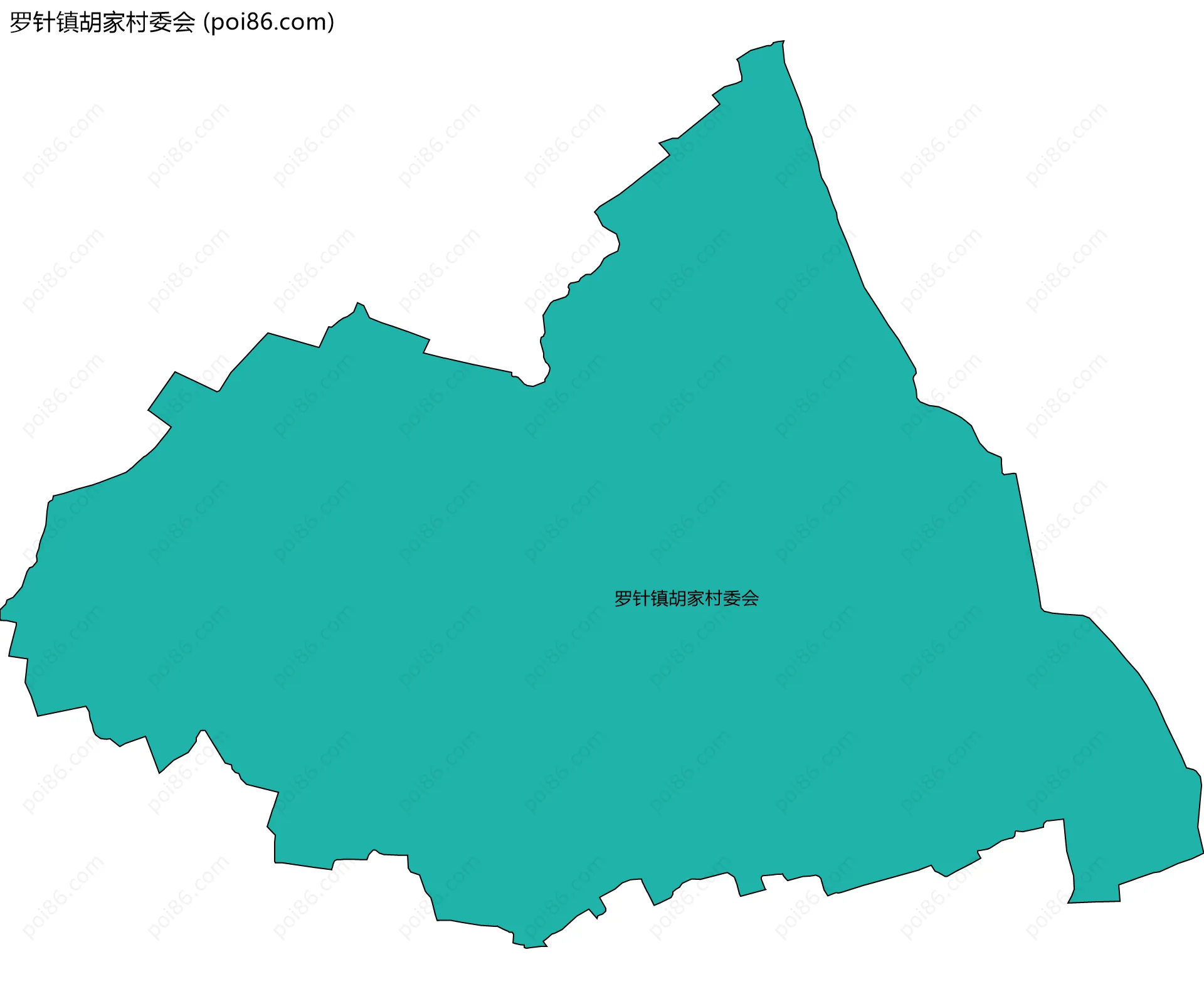 罗针镇胡家村委会边界地图