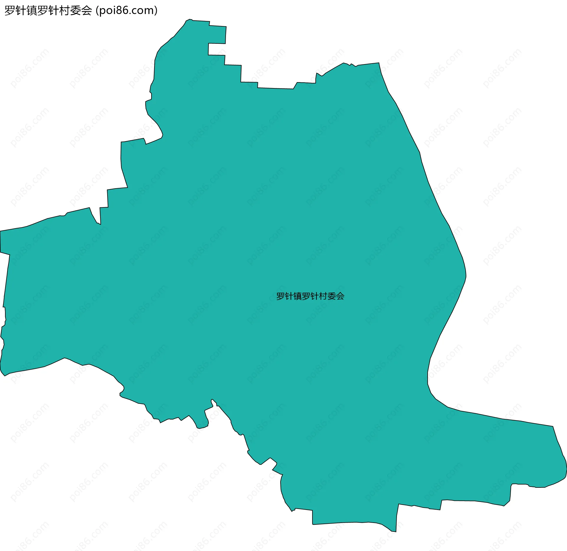 罗针镇罗针村委会边界地图