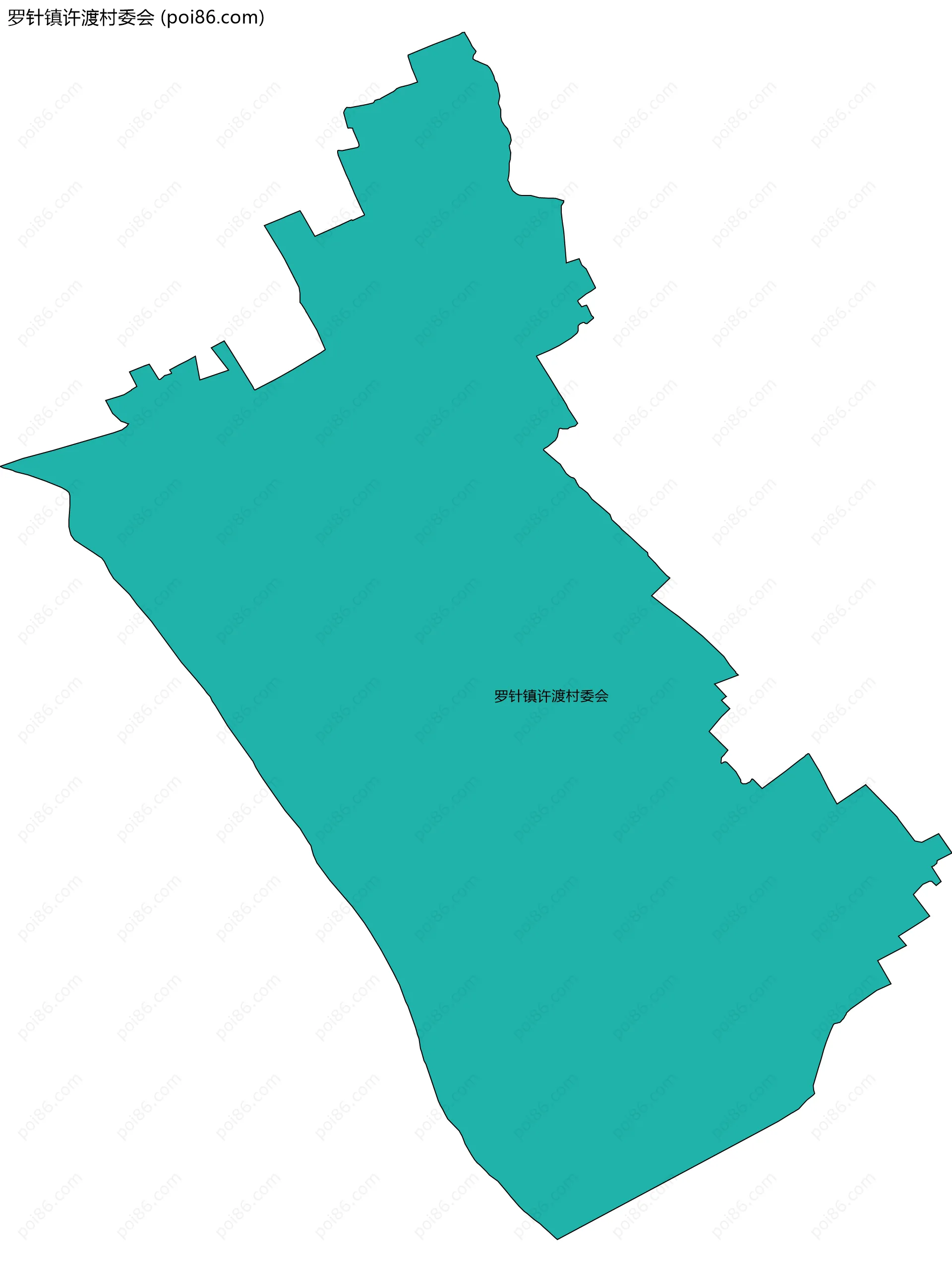 罗针镇许渡村委会边界地图