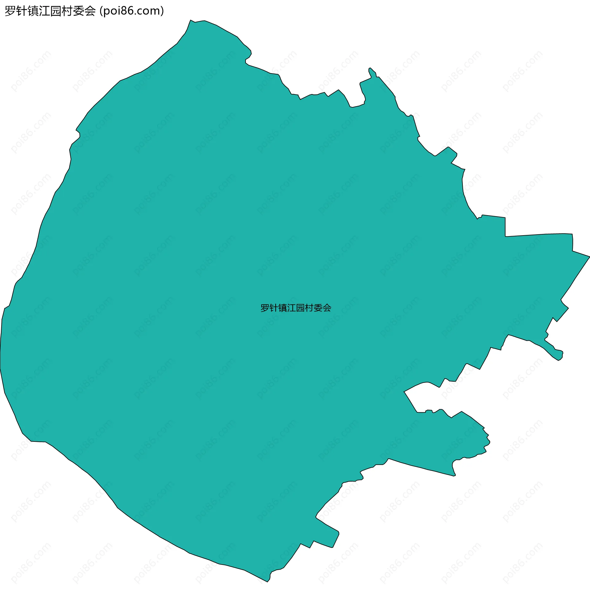 罗针镇江园村委会边界地图