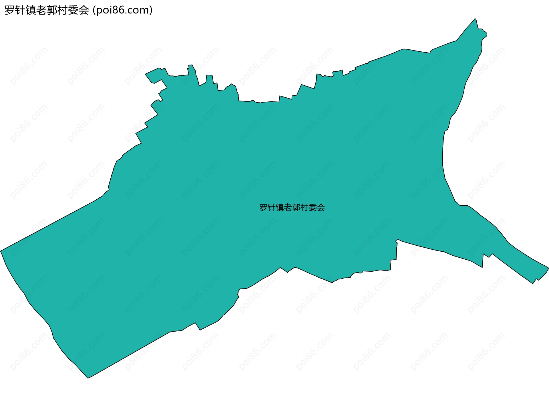 罗针镇老郭村委会边界地图