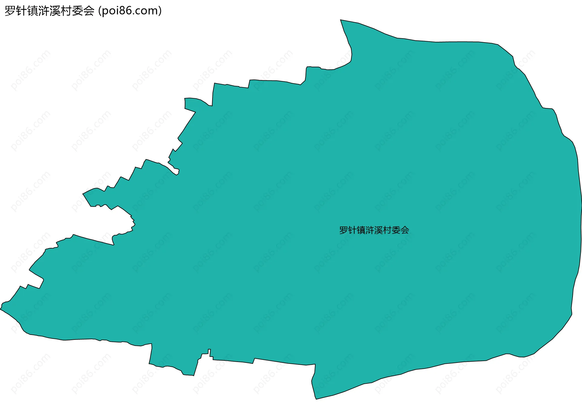 罗针镇浒溪村委会边界地图