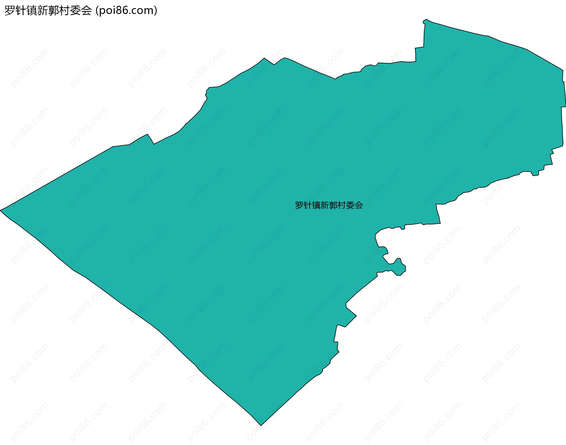 罗针镇新郭村委会边界地图