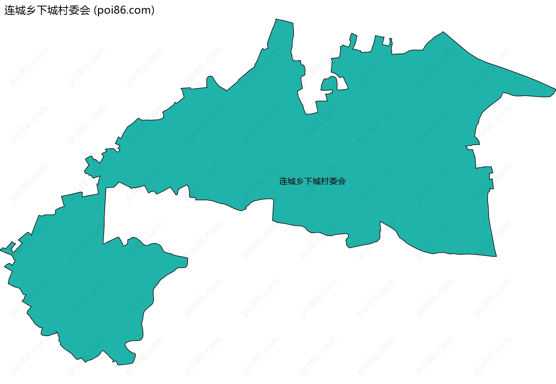 连城乡下城村委会边界地图