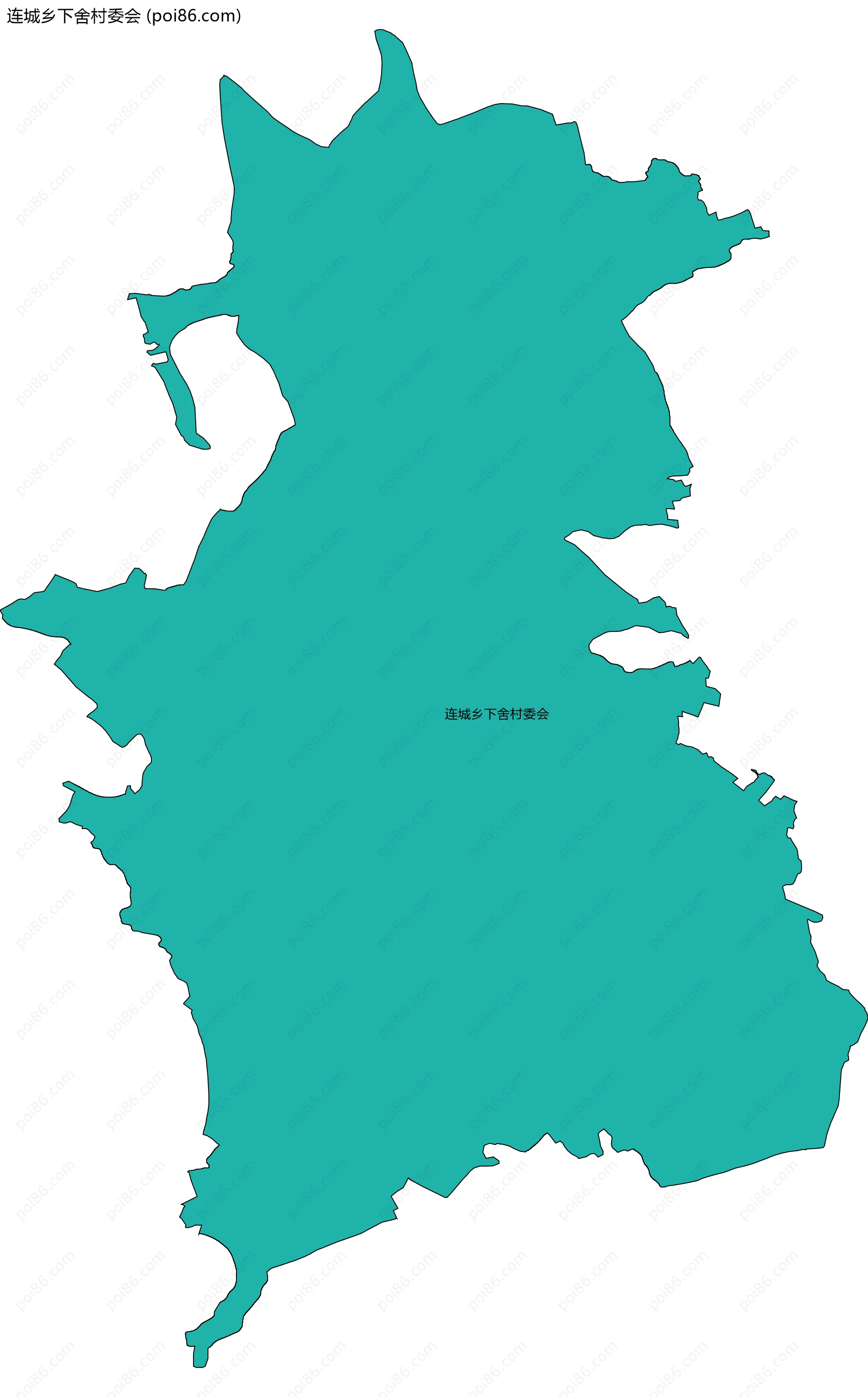 连城乡下舍村委会边界地图
