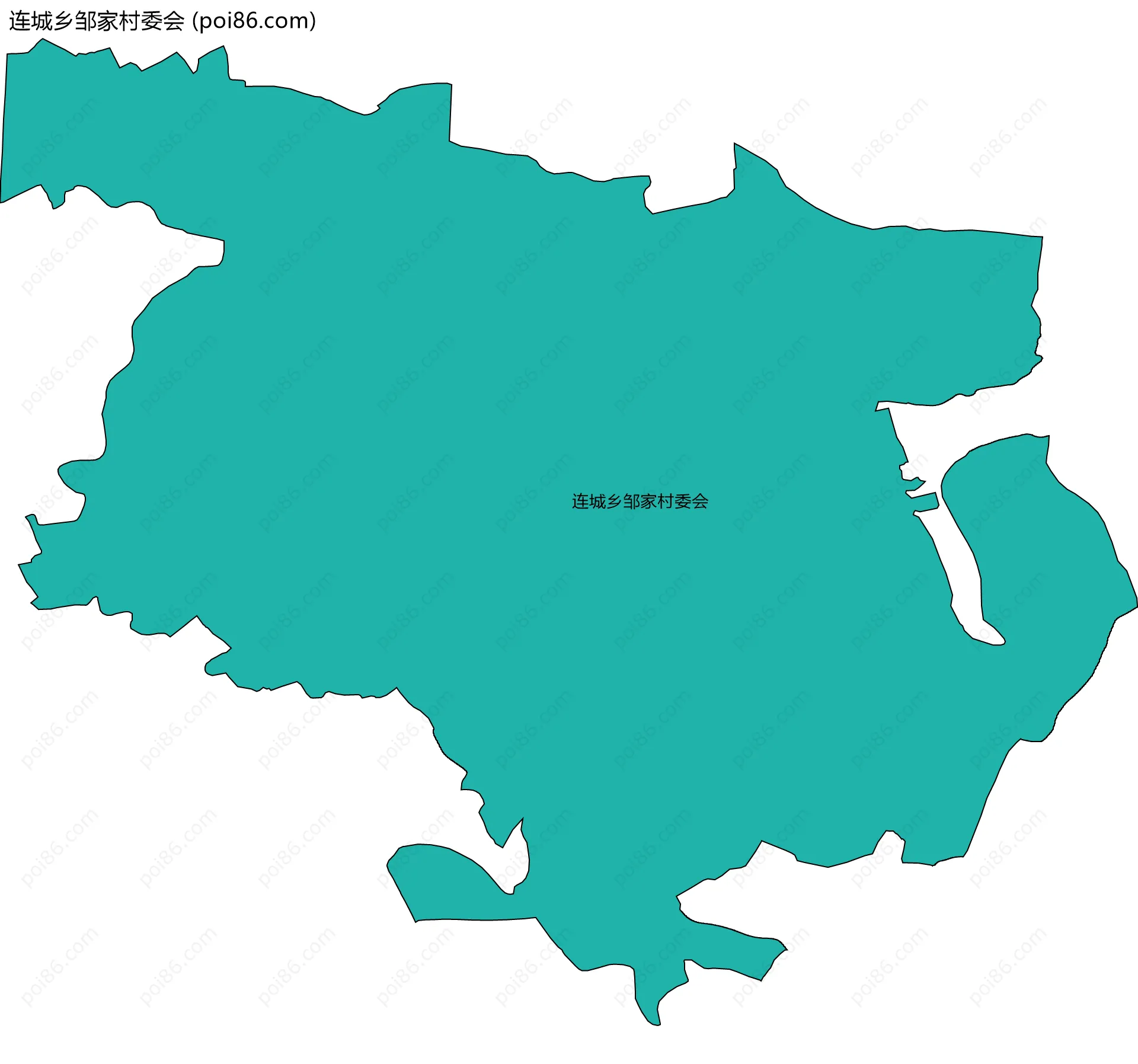 连城乡邹家村委会边界地图