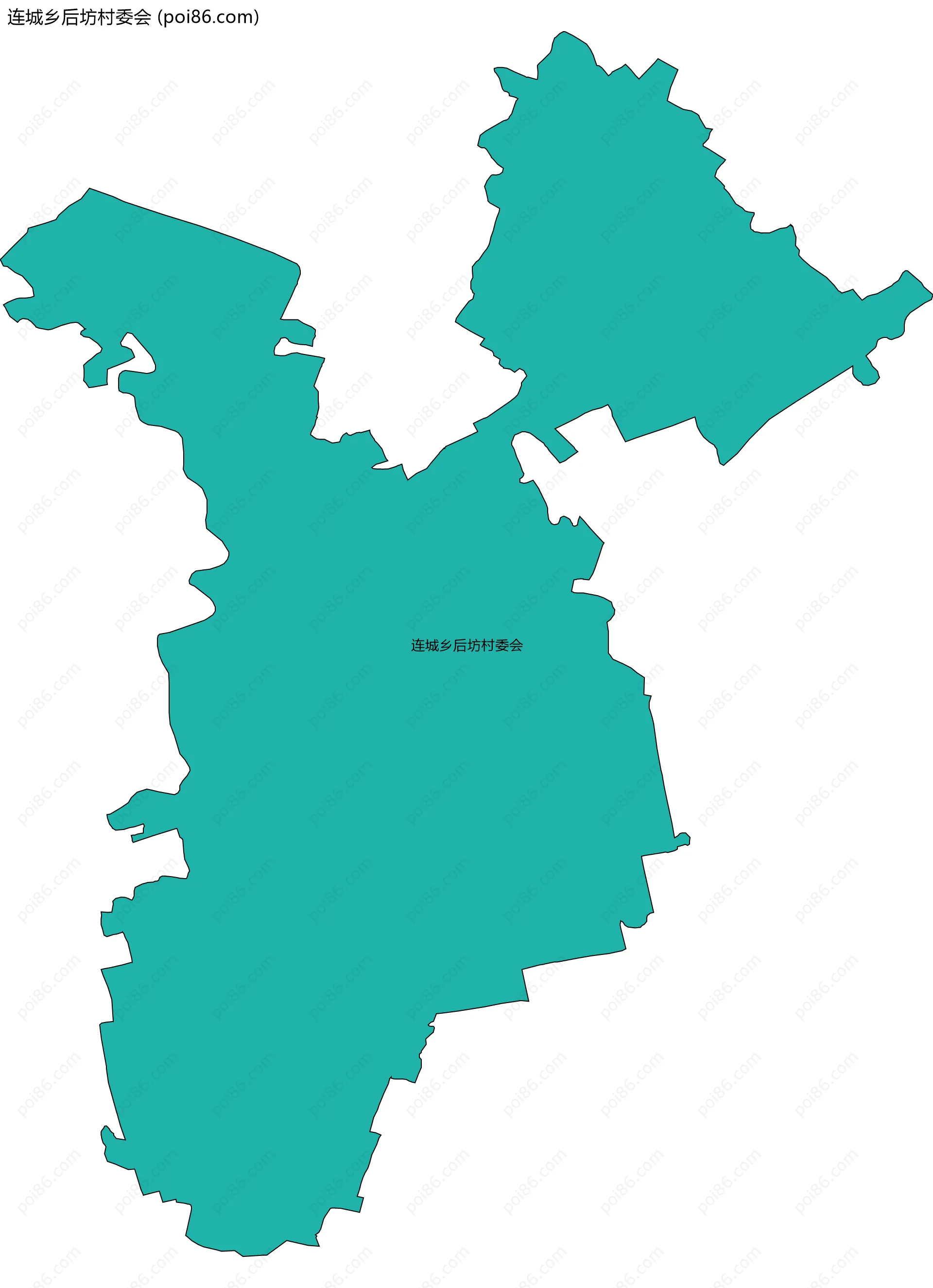 连城乡后坊村委会边界地图