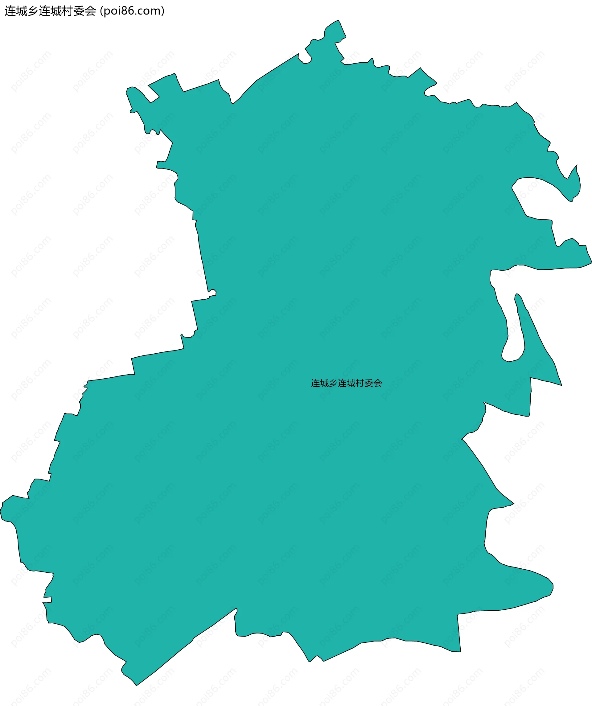 连城乡连城村委会边界地图