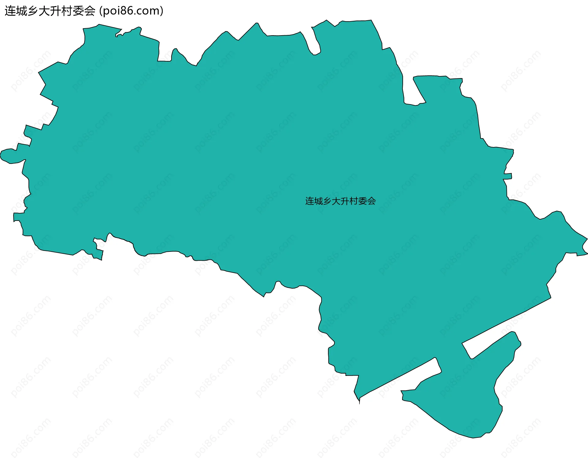连城乡大升村委会边界地图
