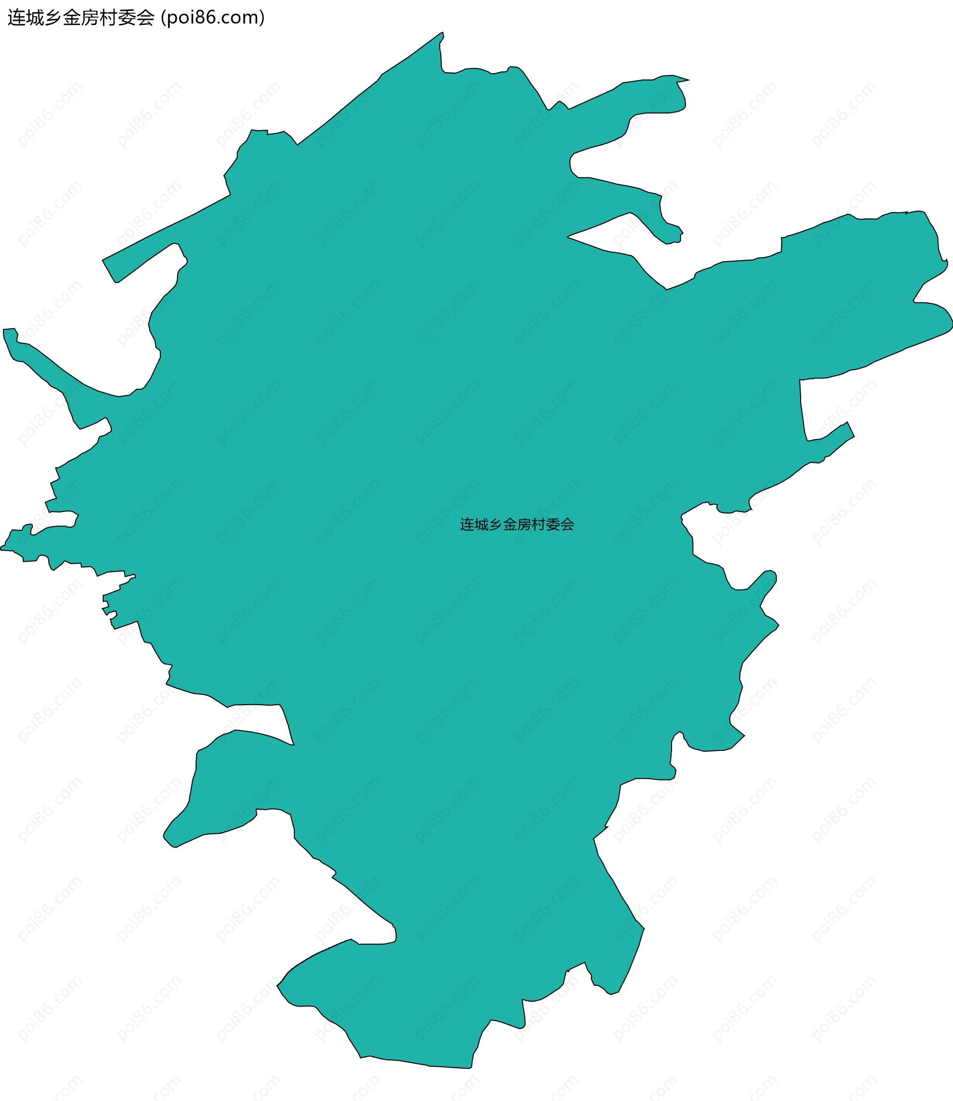 连城乡金房村委会边界地图