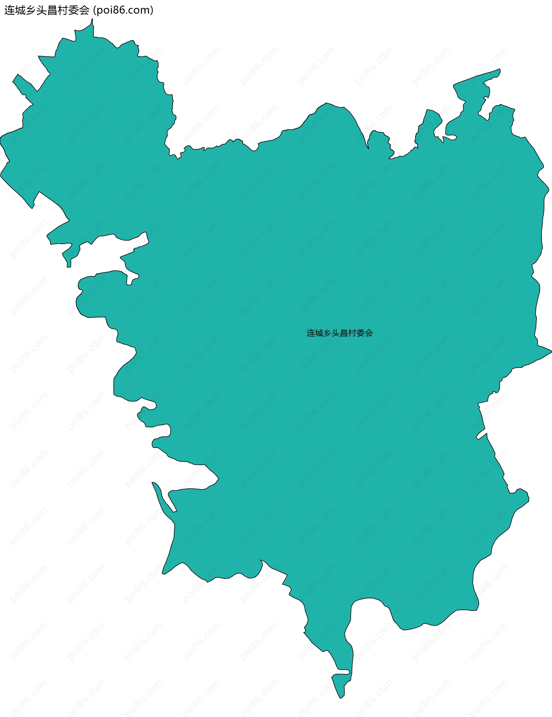 连城乡头昌村委会边界地图