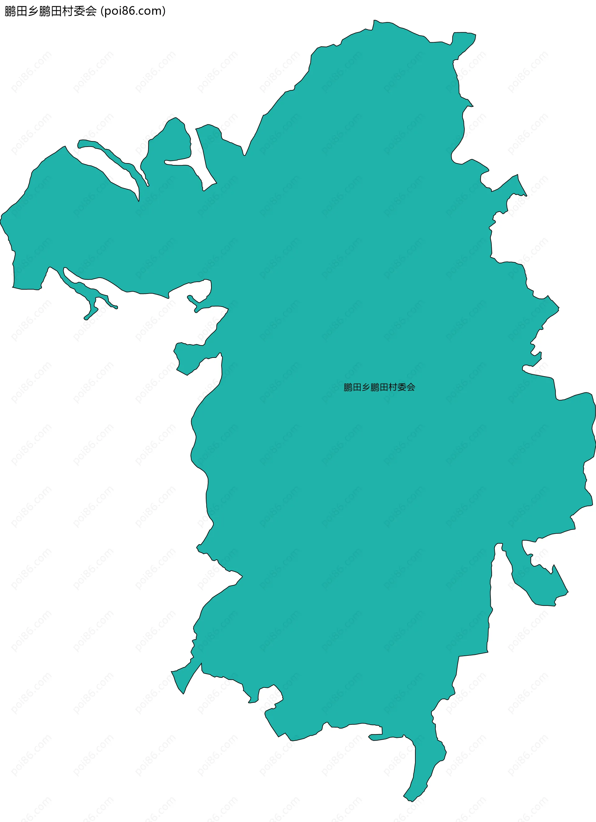 鹏田乡鹏田村委会边界地图