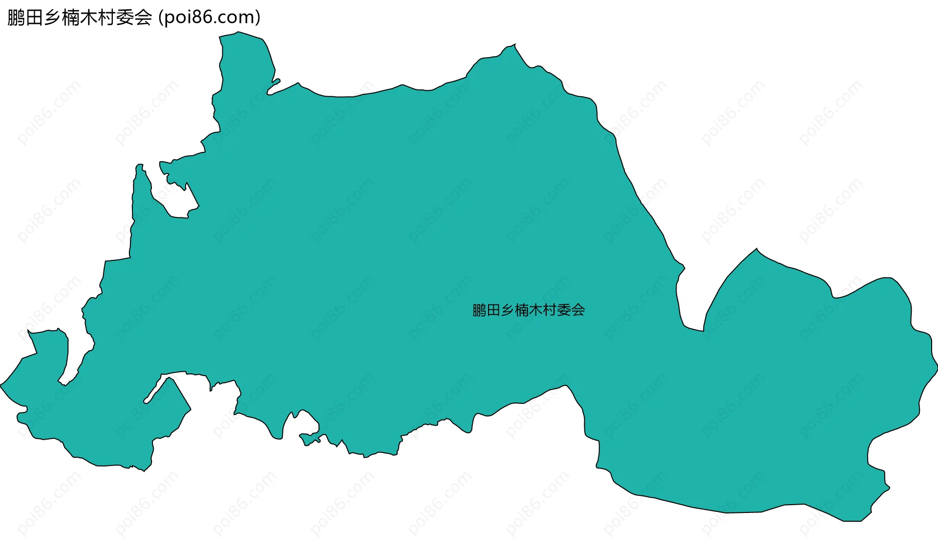 鹏田乡楠木村委会边界地图