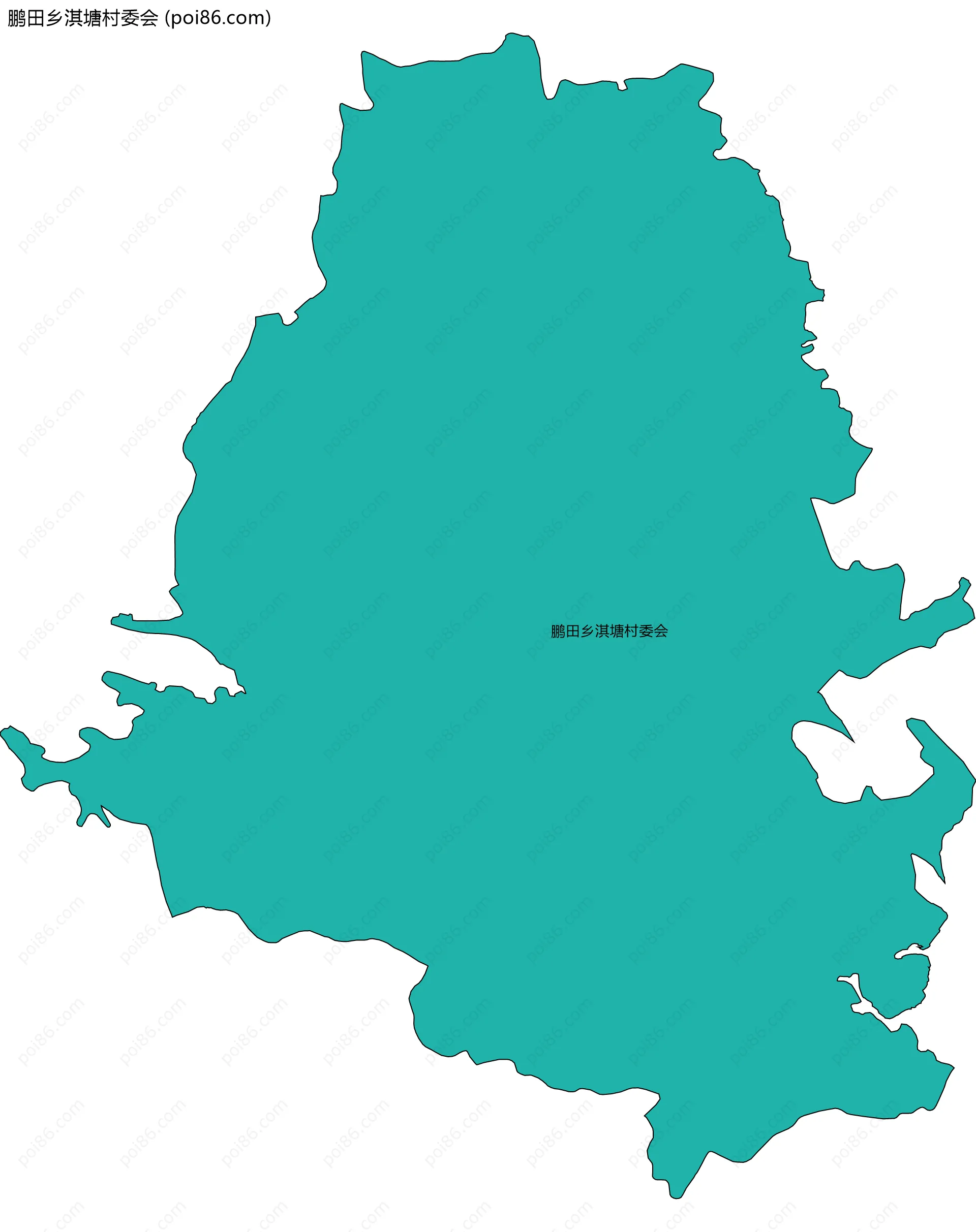 鹏田乡淇塘村委会边界地图