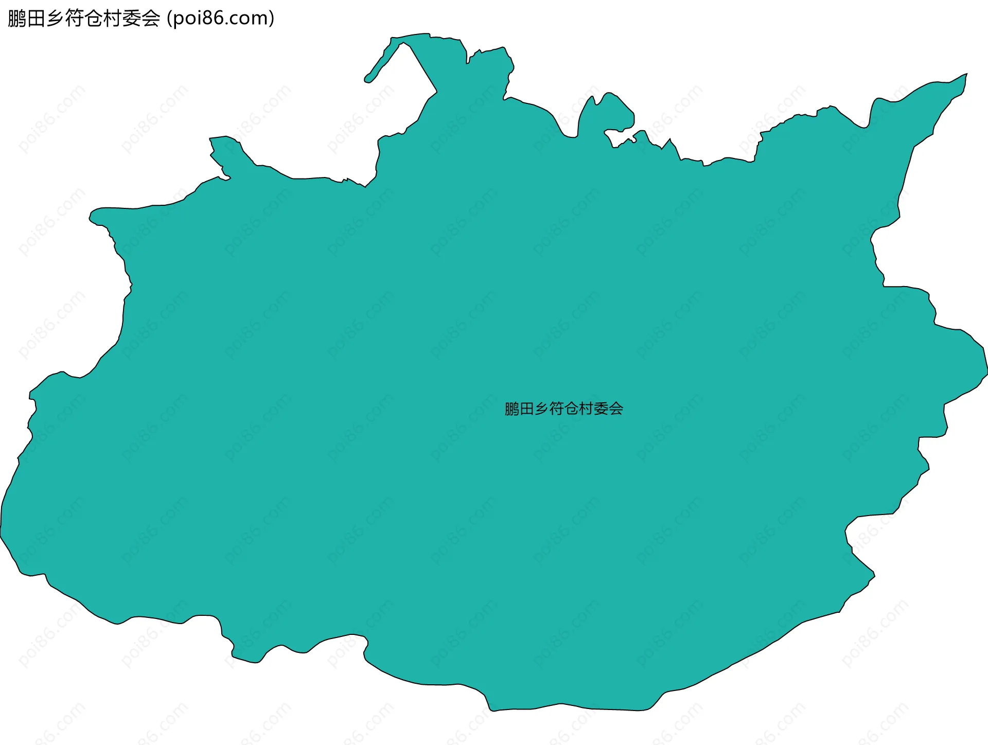 鹏田乡符仓村委会边界地图