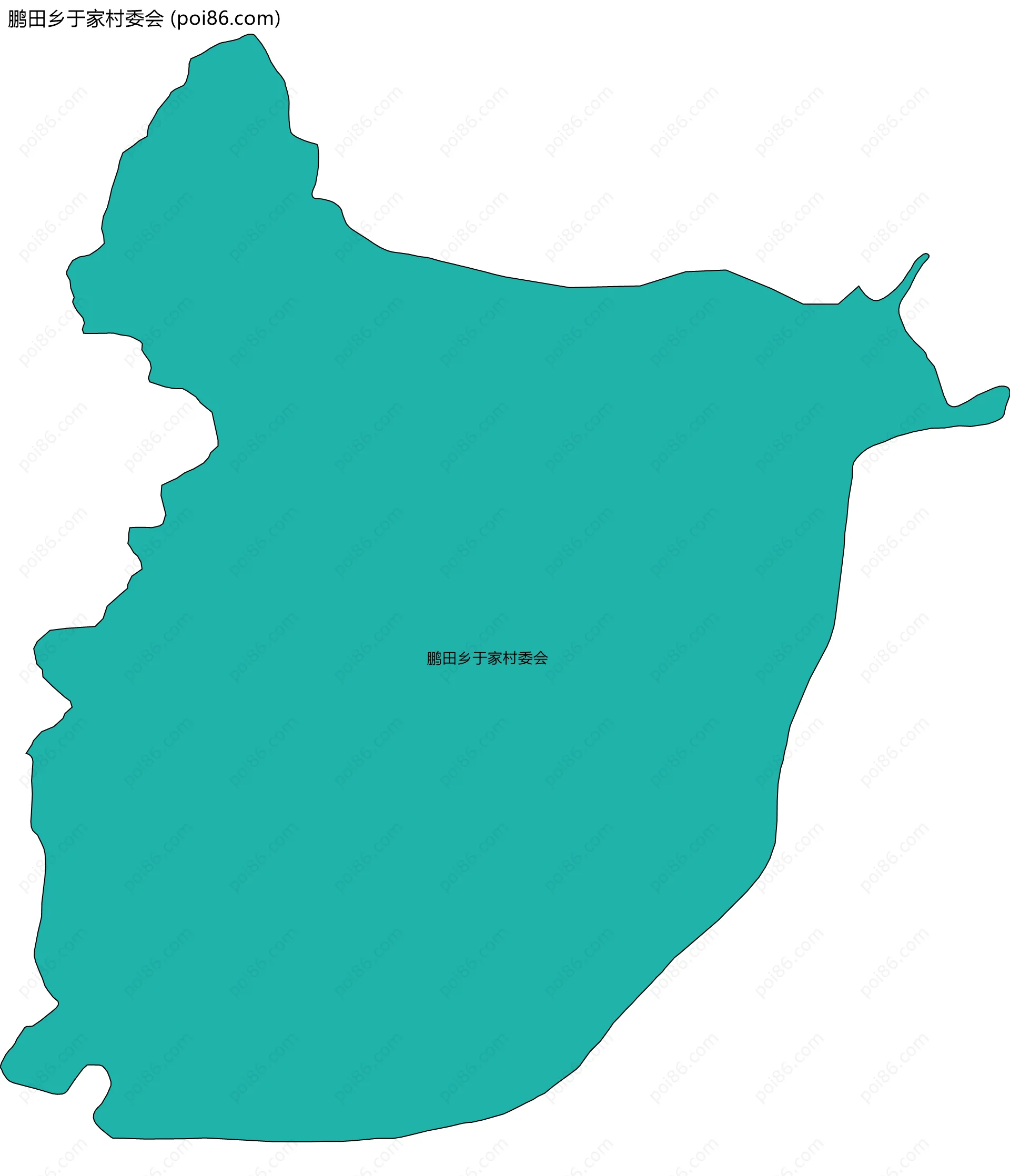 鹏田乡于家村委会边界地图