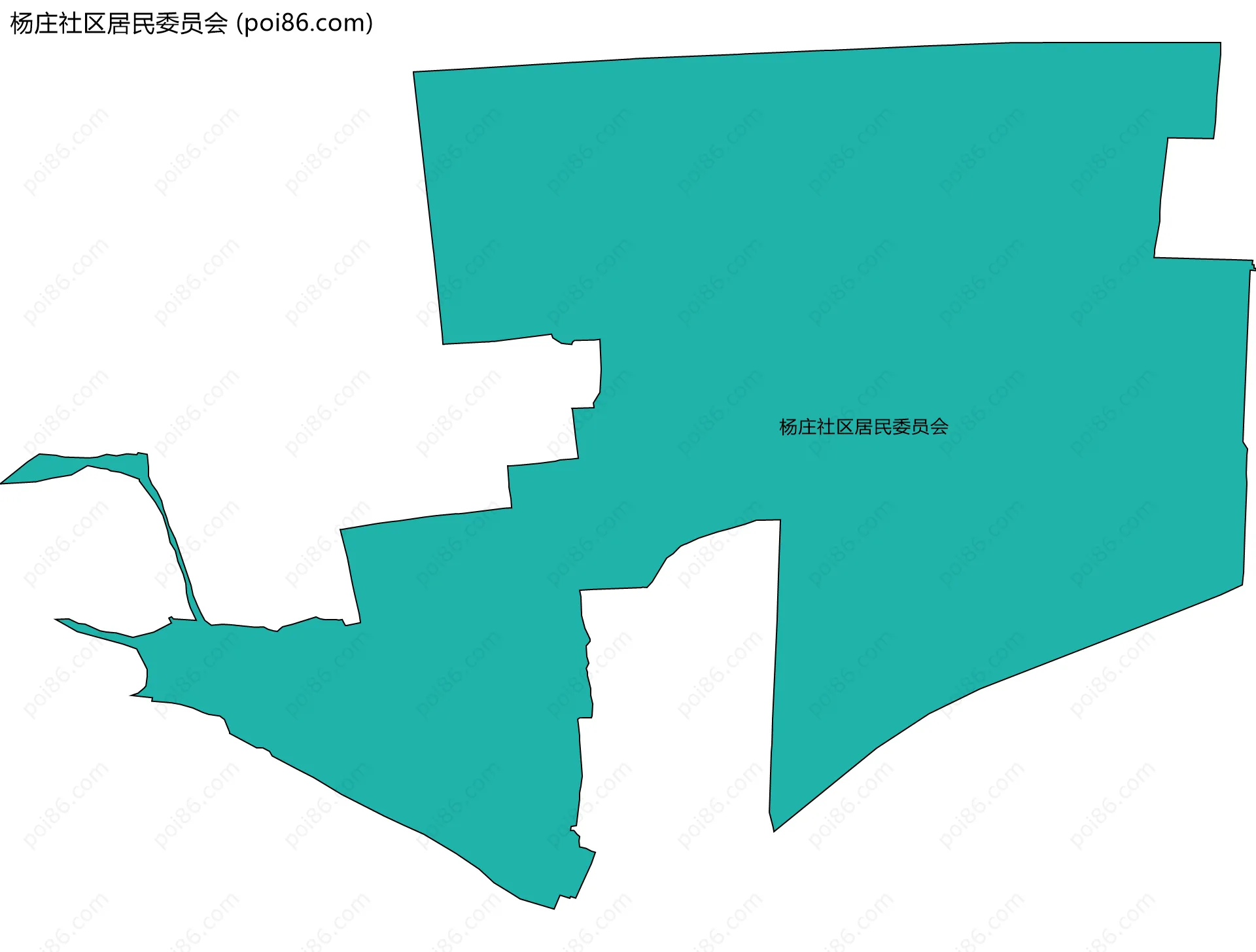 杨庄社区居民委员会边界地图