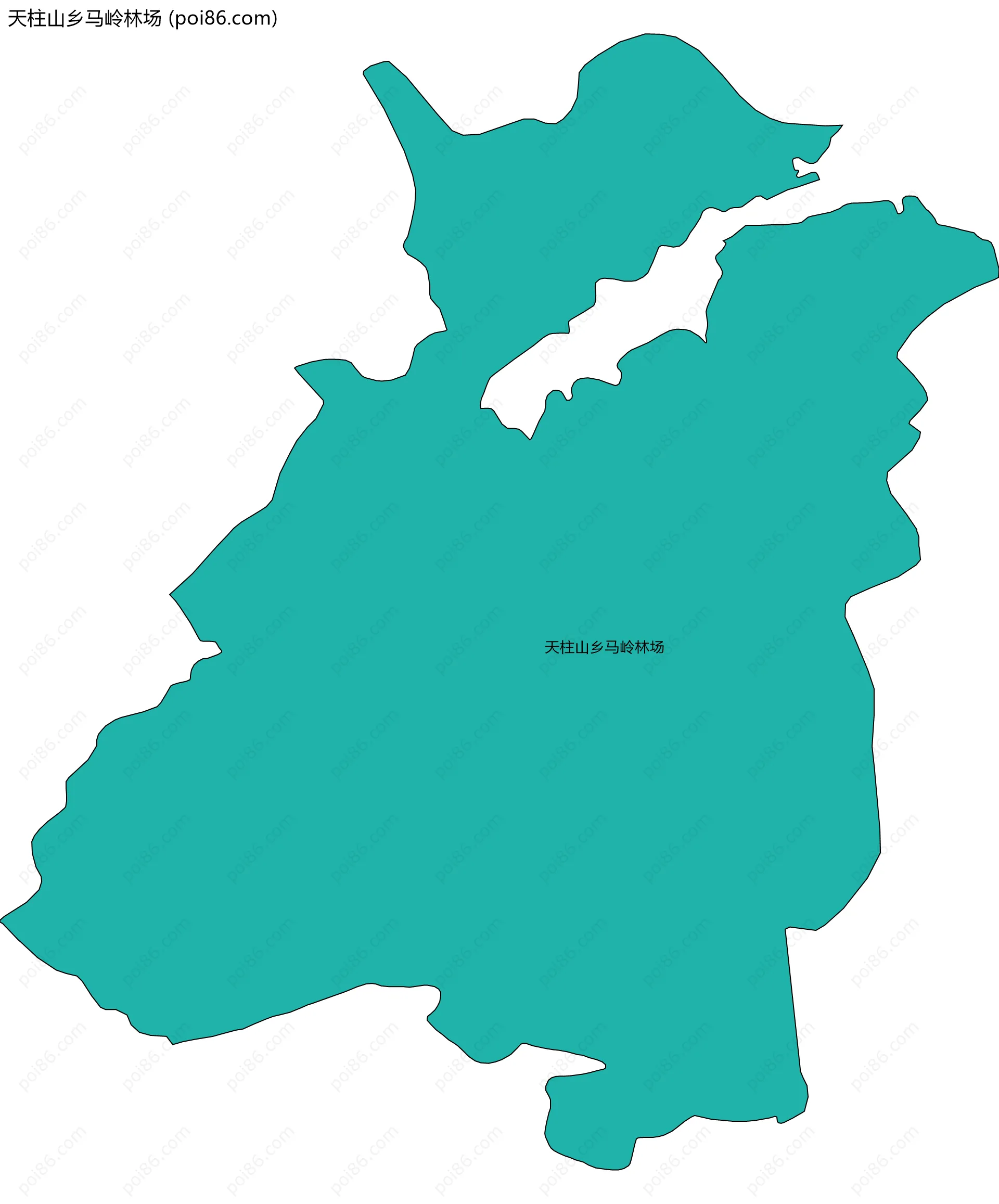天柱山乡马岭林场边界地图