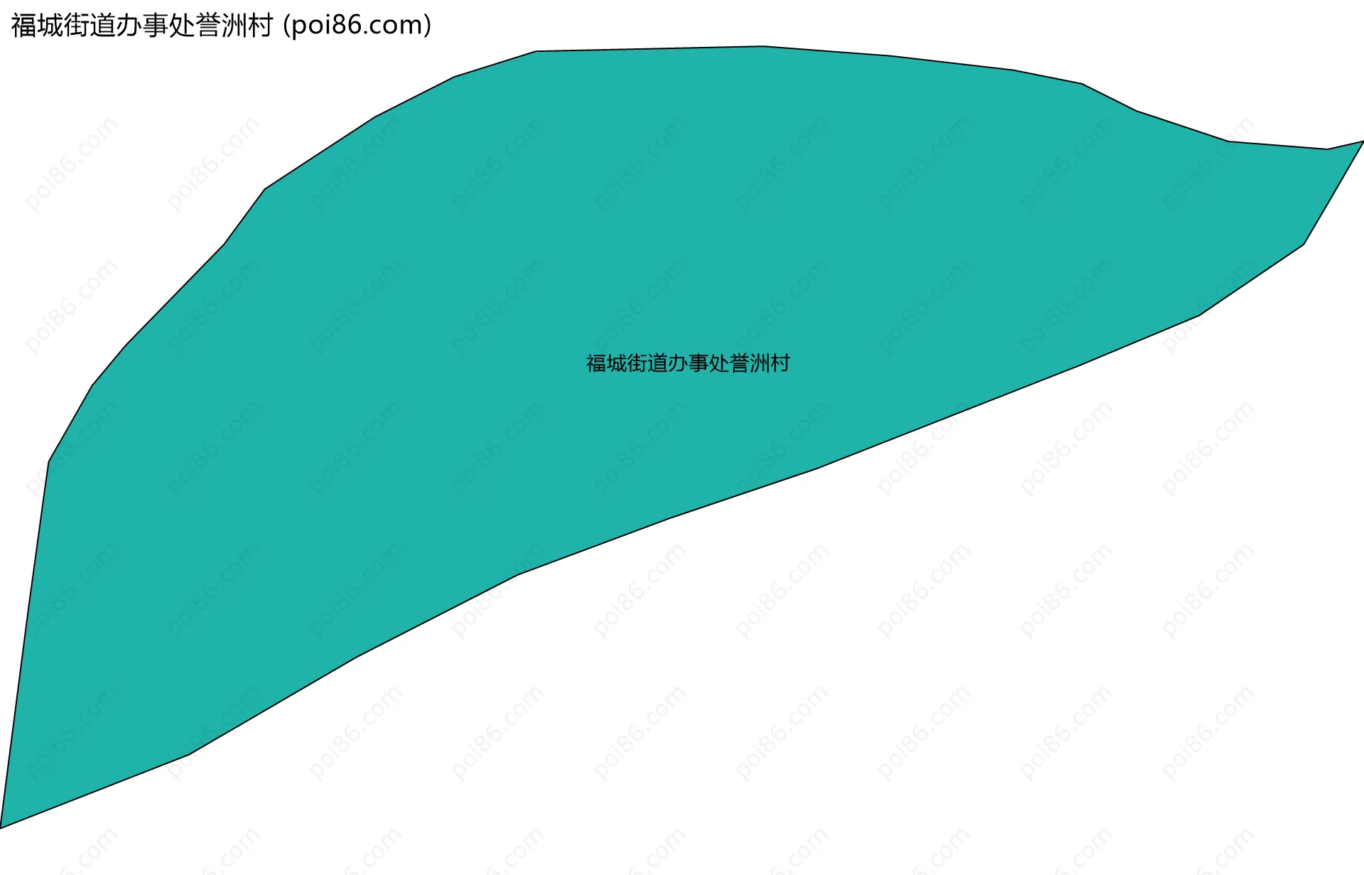 福城街道办事处誉洲村边界地图